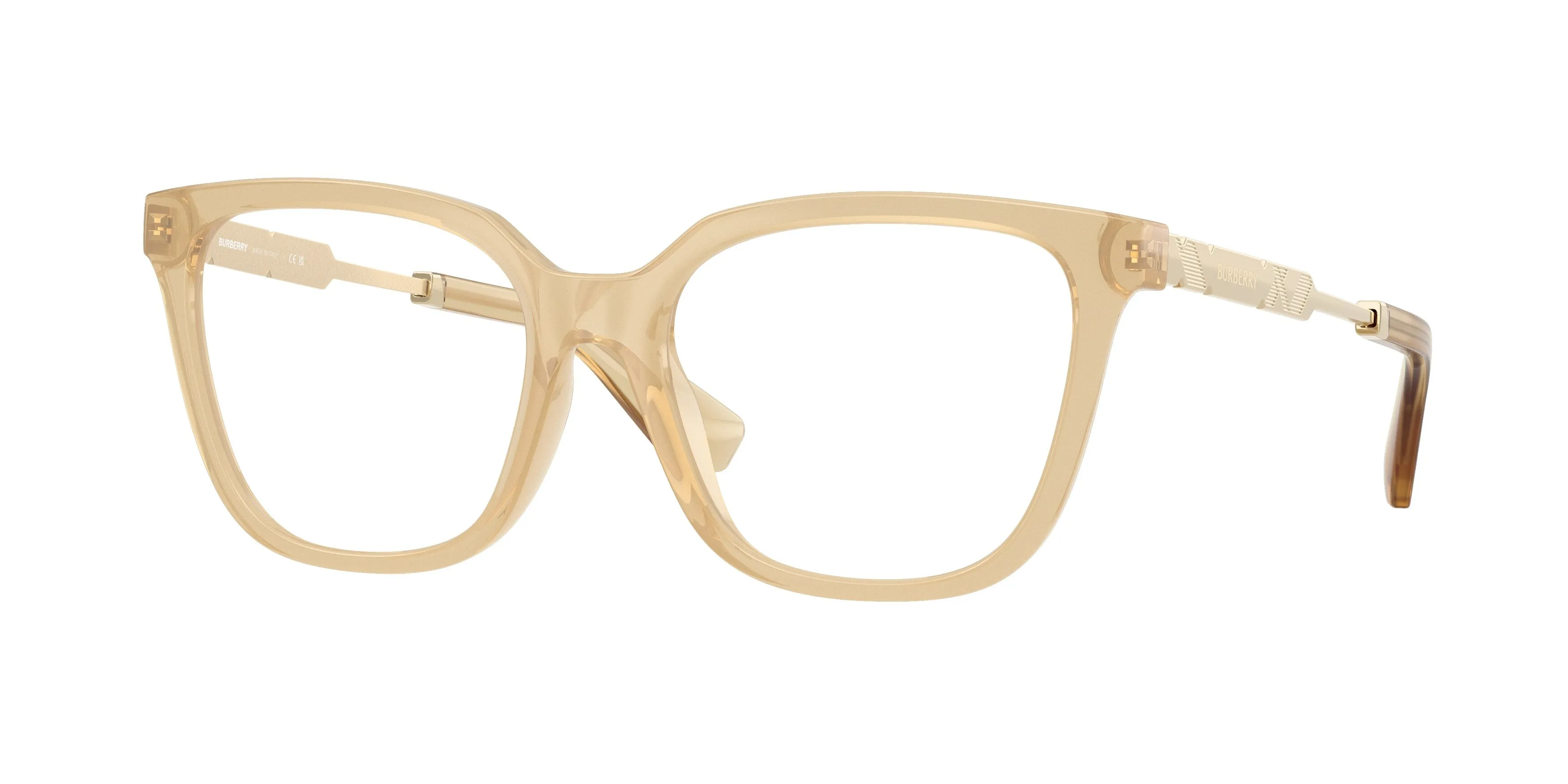 Burberry BE2441U 4198 Montature da vista Iniettato Giallo Squadrata Normale - immagine 1