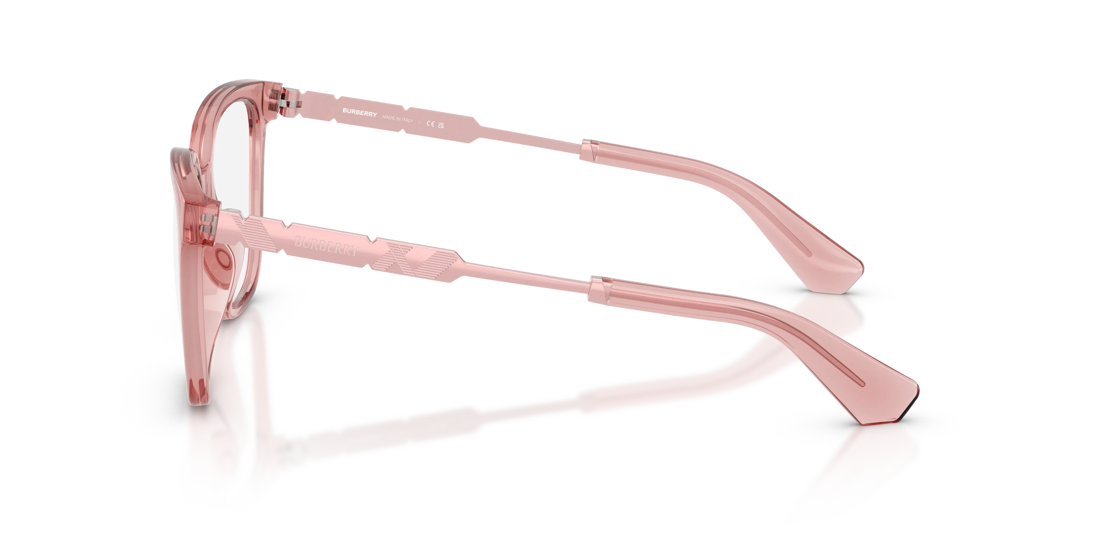 Burberry BE2441U 4196 Montature da vista Iniettato Rosa Squadrata Normale - immagine 4