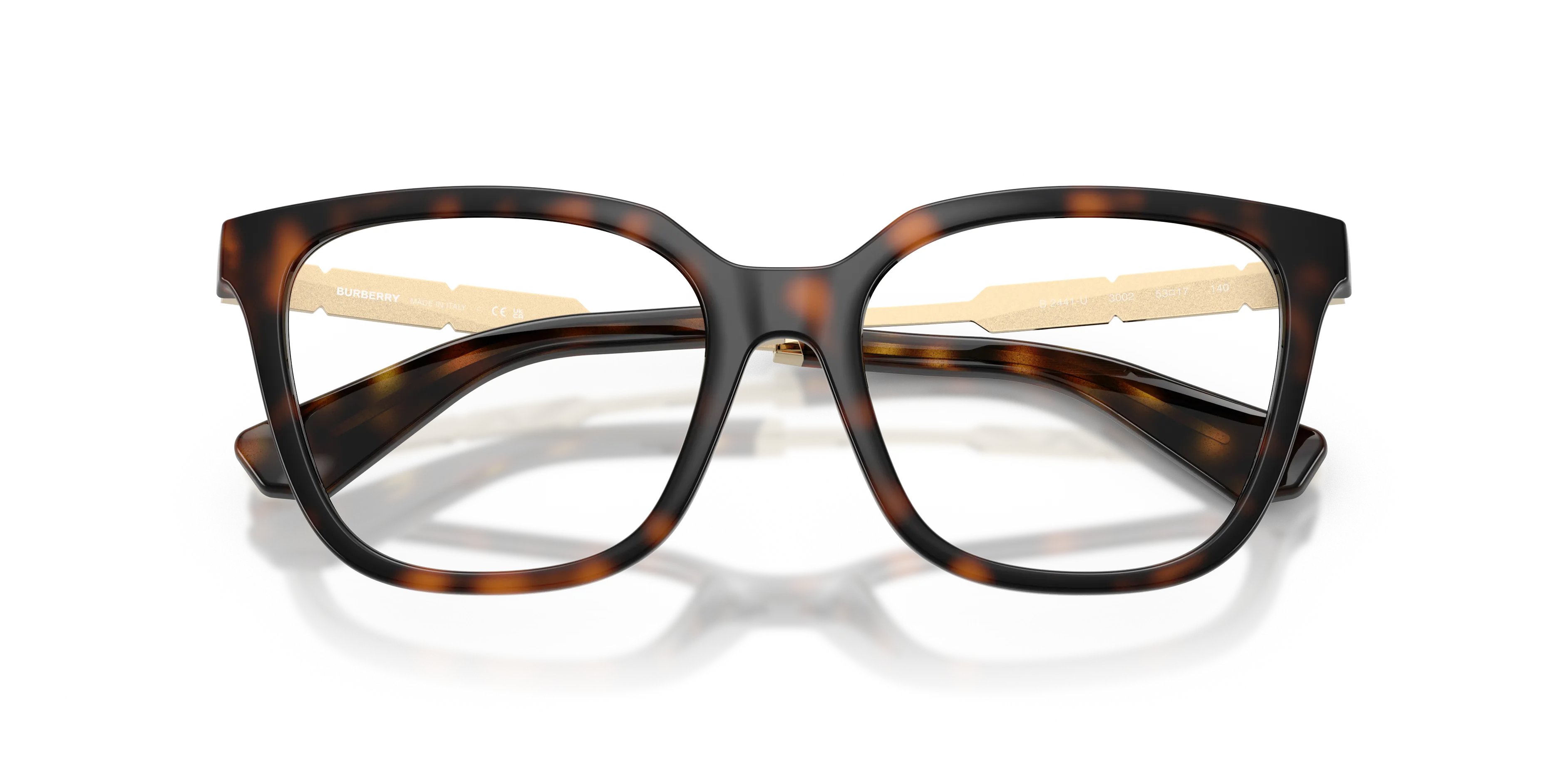 Burberry BE2441U 3002 Montature da vista Iniettato Marrone Squadrata Normale - immagine 2