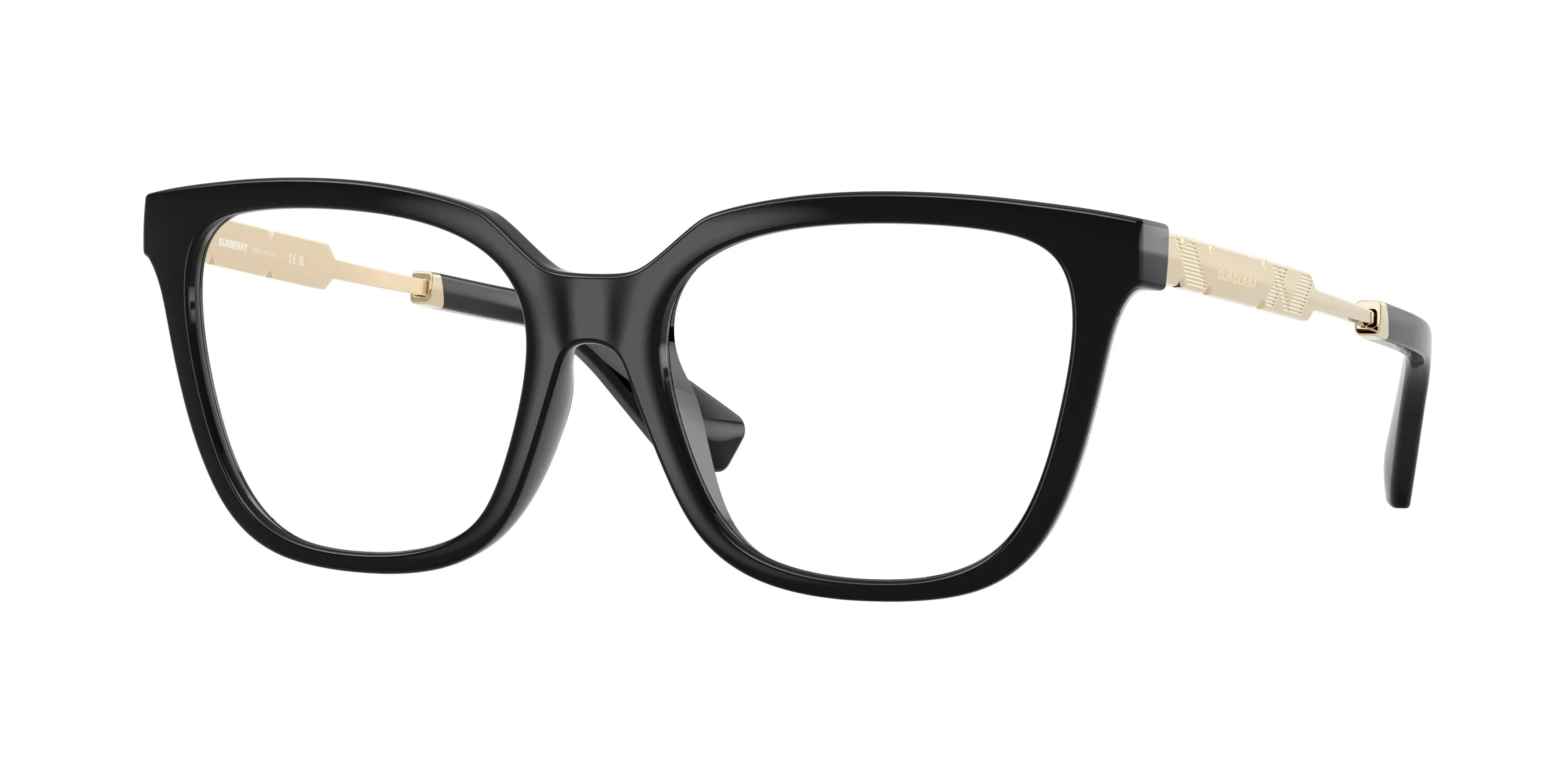 Burberry BE2441U 3001 Montature da vista Iniettato Nero Squadrata Normale - immagine 1
