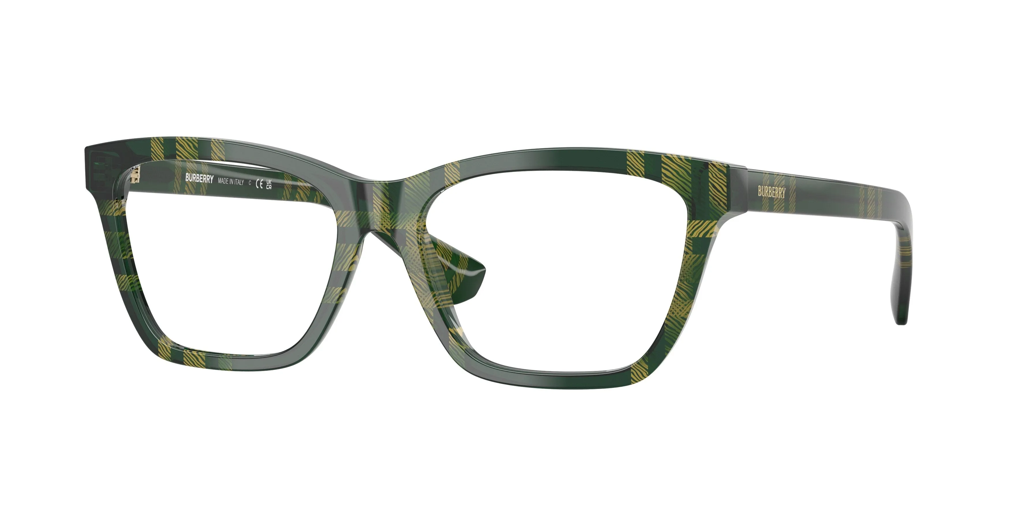 Burberry BE2440 4169 Montature da vista Acetato Verde Squadrata Normale - immagine 1