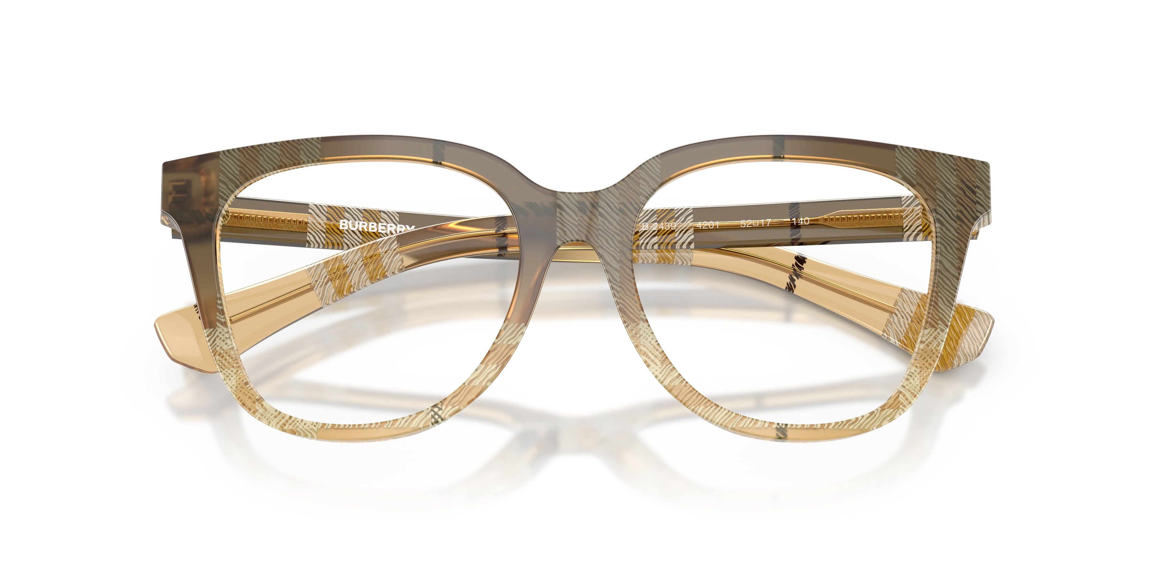 Burberry BE2439 4201 Montature da vista Acetato Marrone Pantos Normale - immagine 2