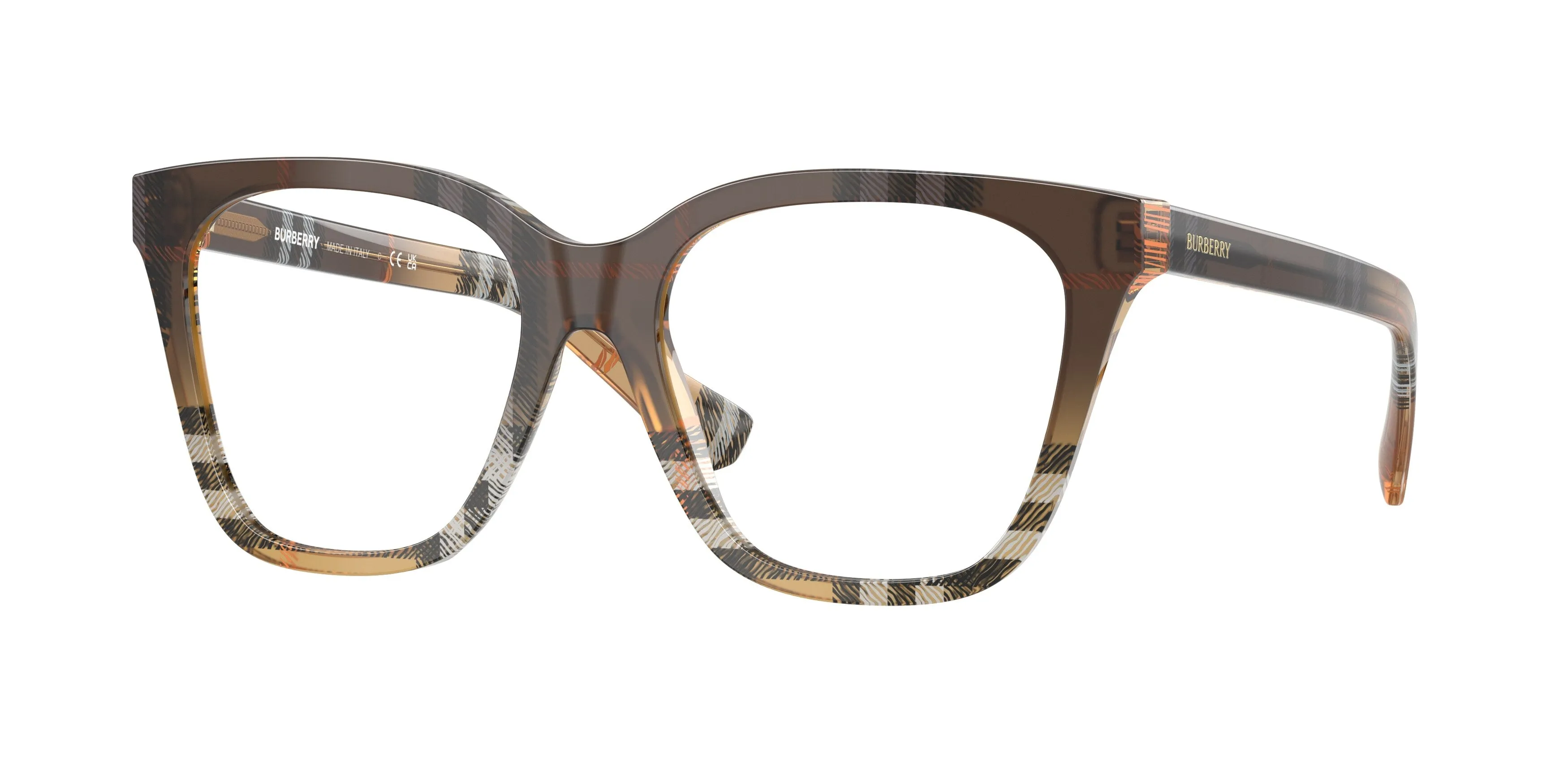 Burberry BE2438 4202 Montature da vista Acetato Marrone Squadrata Normale - immagine 1
