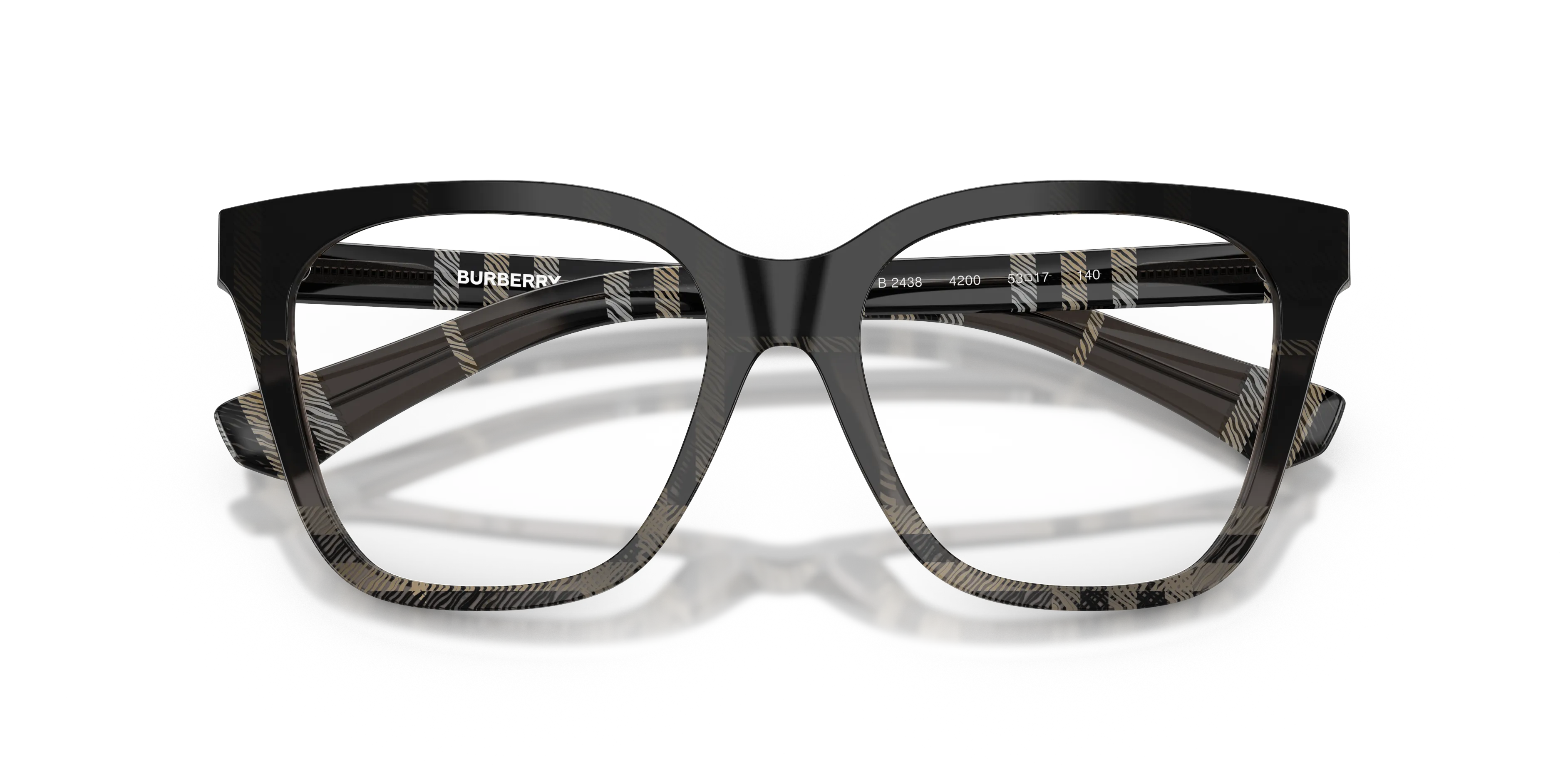 Burberry BE2438 4200 Montature da vista Acetato Grigio Squadrata Normale - immagine 2