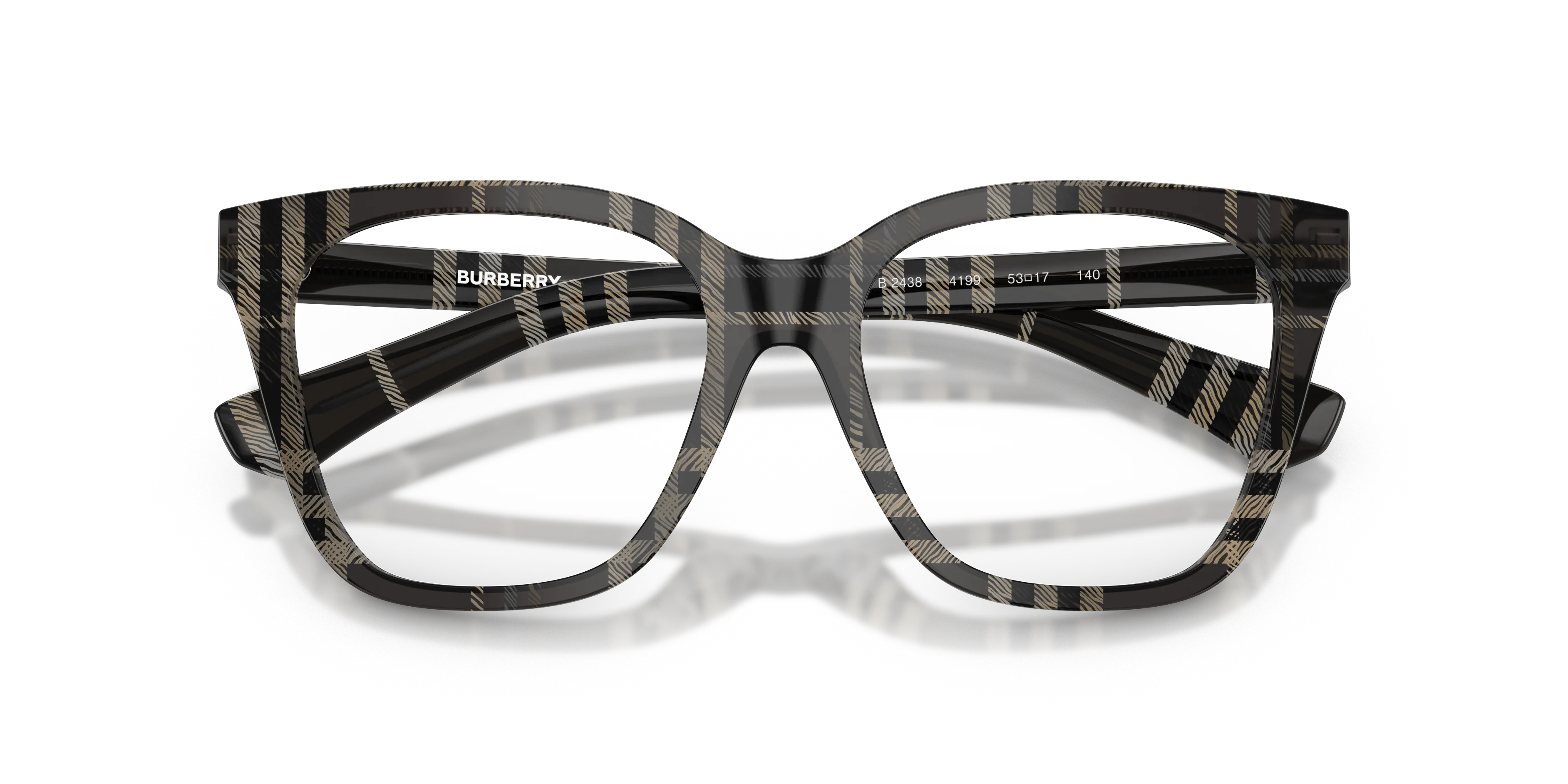 Burberry BE2438 4199 Montature da vista Acetato Grigio Squadrata Normale - immagine 2