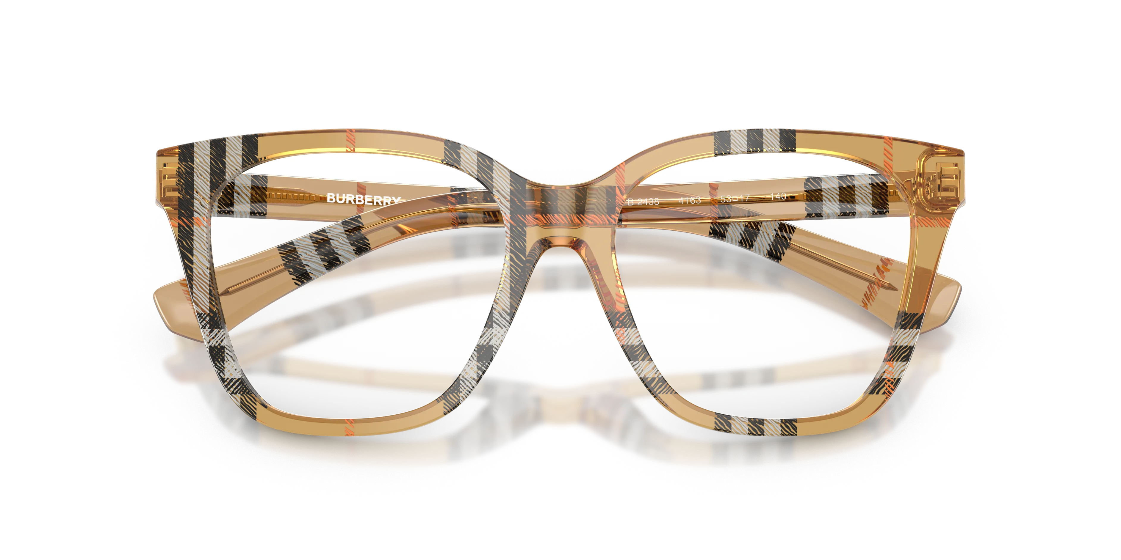 Burberry BE2438 4163 Montature da vista Acetato Marrone Squadrata Normale - immagine 2