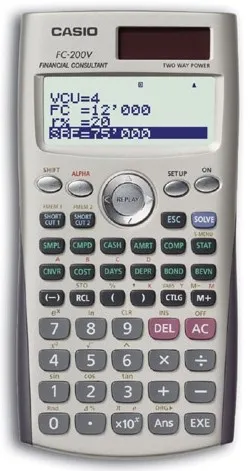 Casio FC-200V calcolatrice Tasca Calcolatrice finanziaria - immagine 1