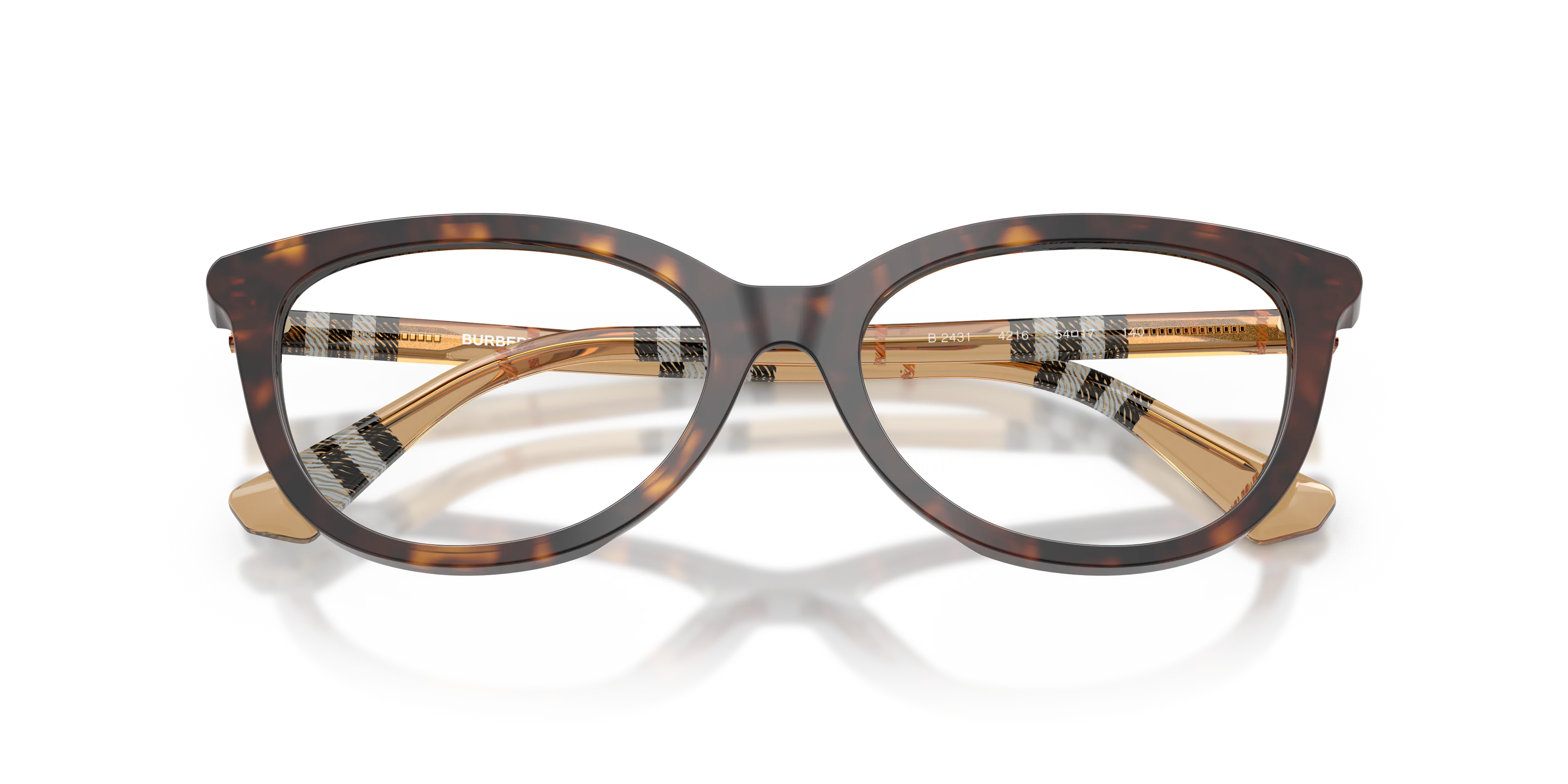 Burberry BE2431 4216 Montature da vista Acetato Marrone Cat Eye Normale - immagine 2