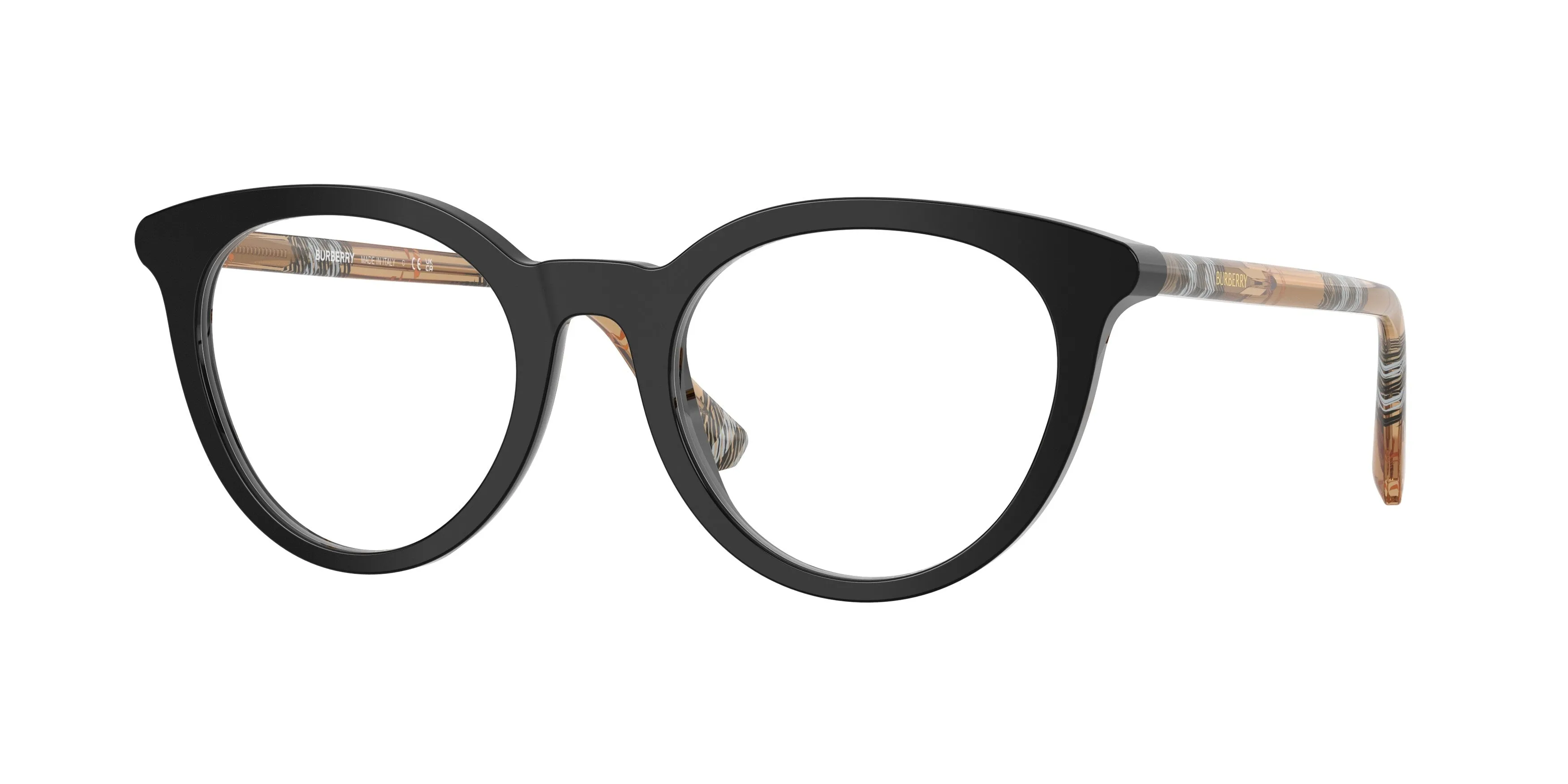 Burberry BE2429 4161 Montature da vista Acetato Nero Rotonda Normale - immagine 1