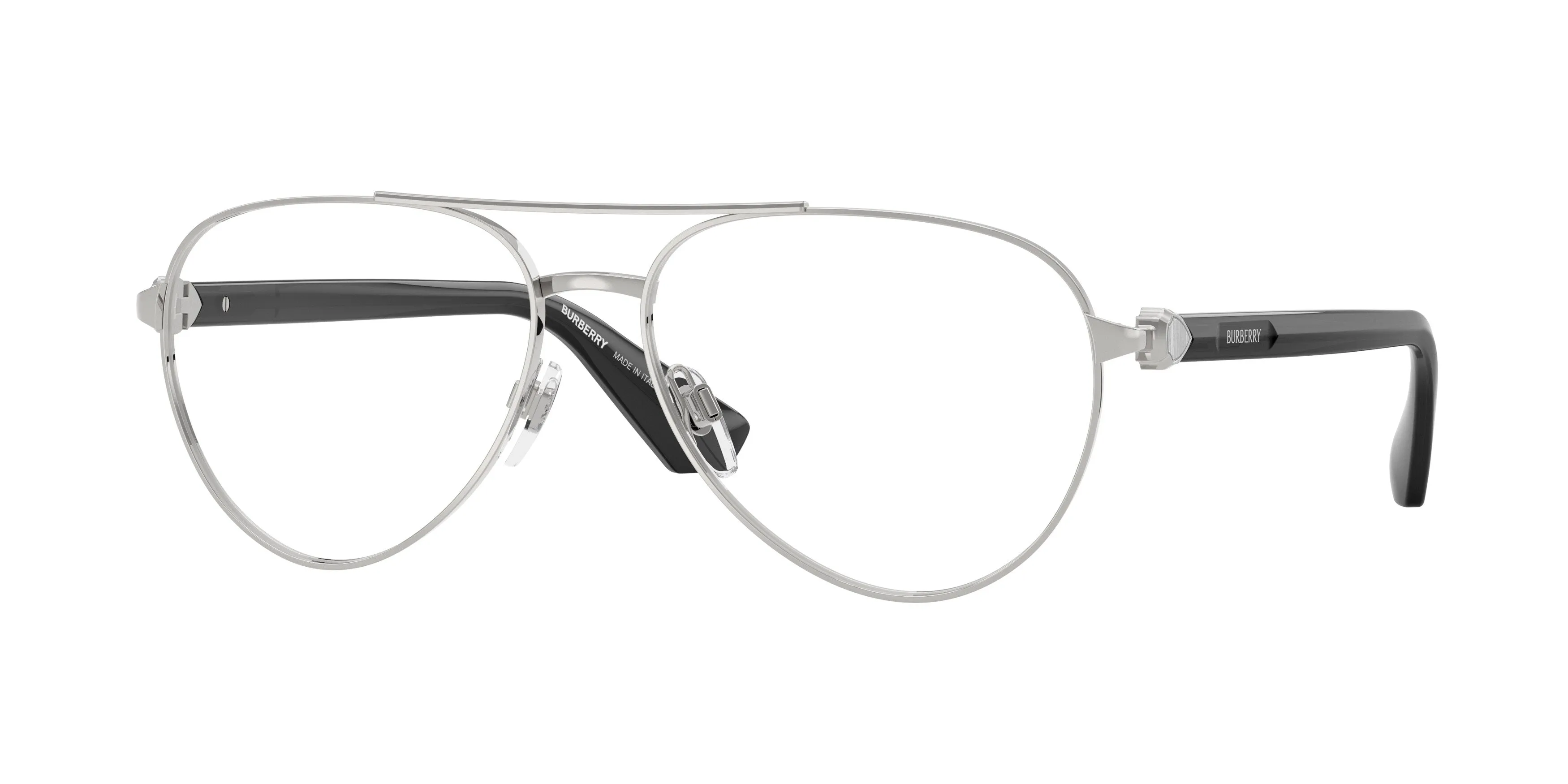 Burberry BE1397 1005 Montature da vista Metallo Argento Pilot Normale - immagine 1