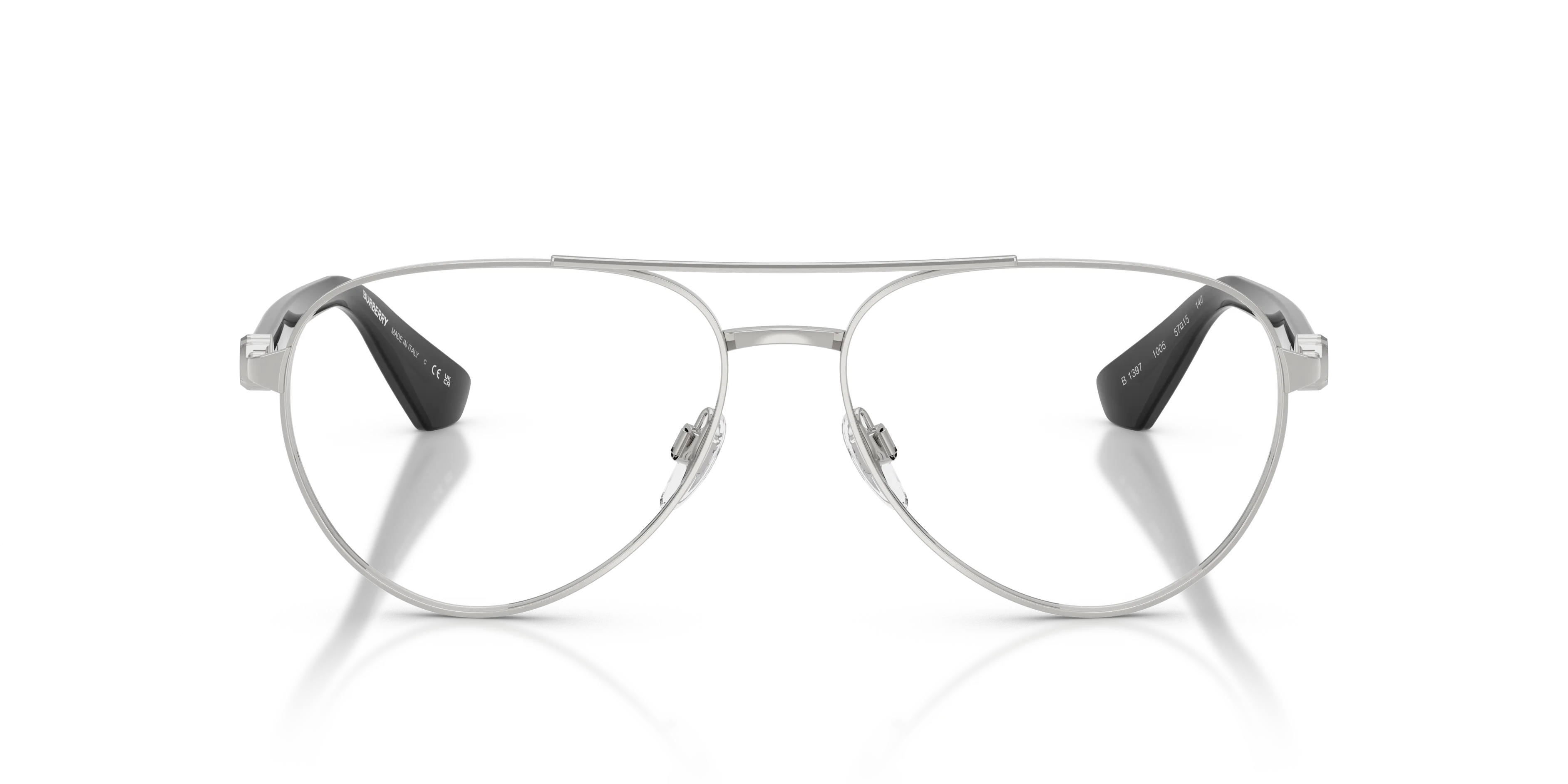 Burberry BE1397 1005 Montature da vista Metallo Argento Pilot Normale - immagine 3
