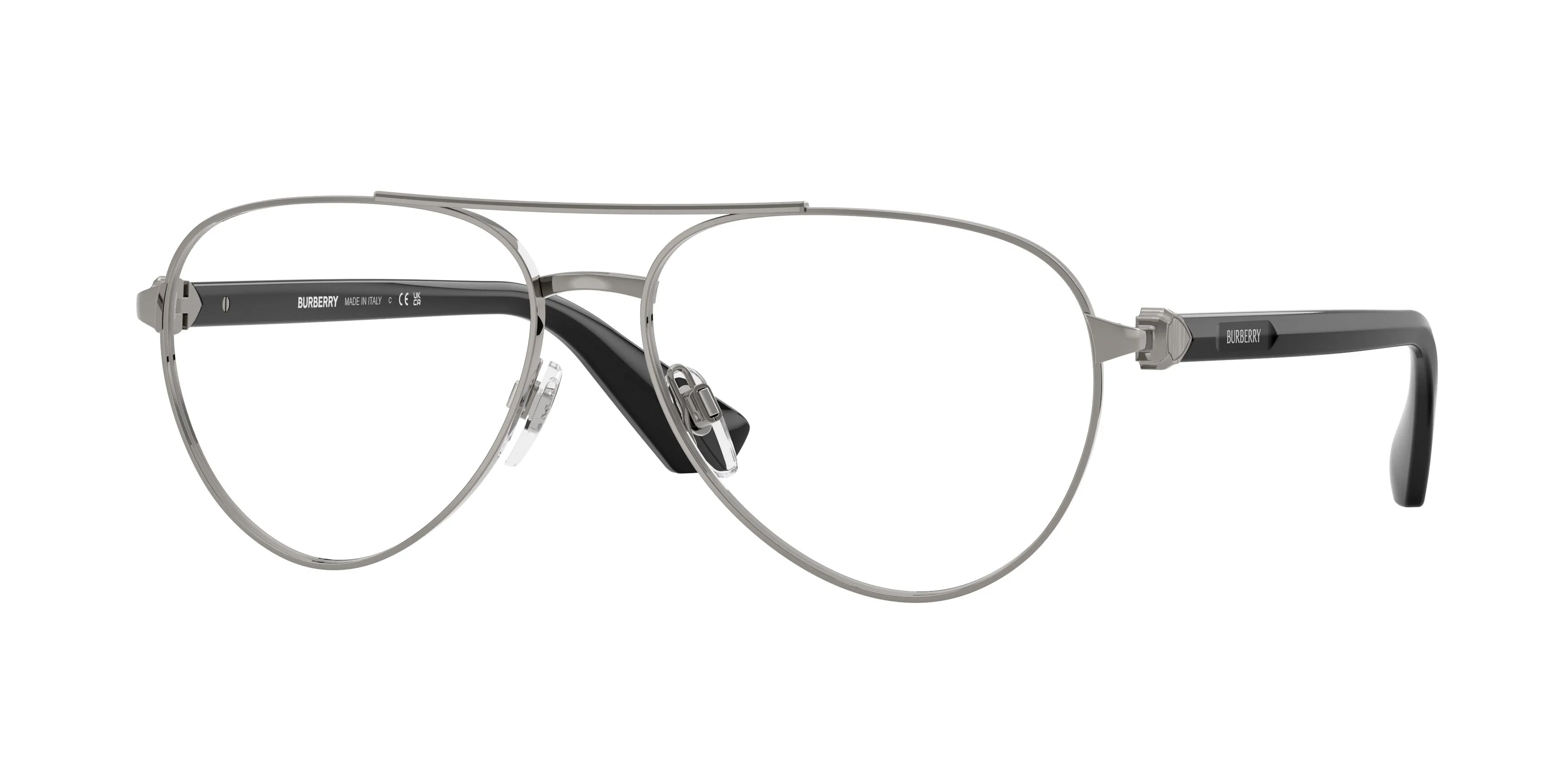 Burberry BE1397 1003 Montature da vista Metallo Grigio Pilot Normale - immagine 1