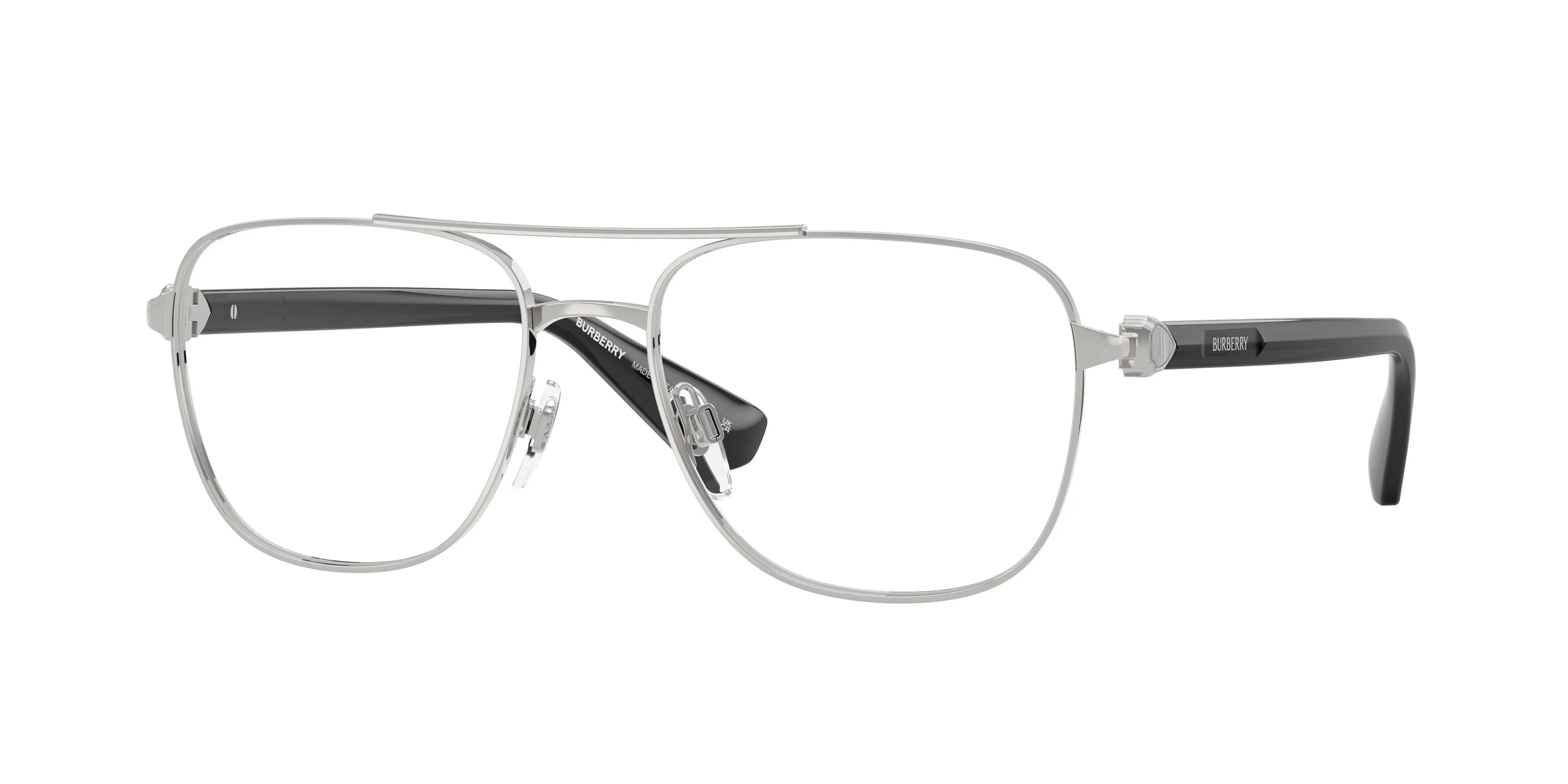 Burberry BE1396 1005 Montature da vista Metallo Argento Pilot Normale - immagine 1