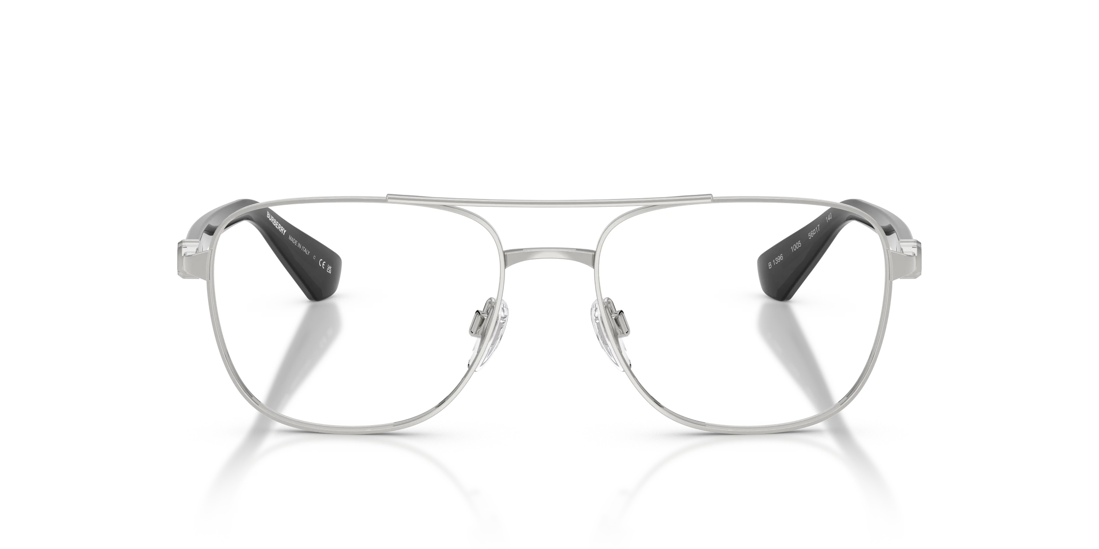 Burberry BE1396 1005 Montature da vista Metallo Argento Pilot Normale - immagine 3