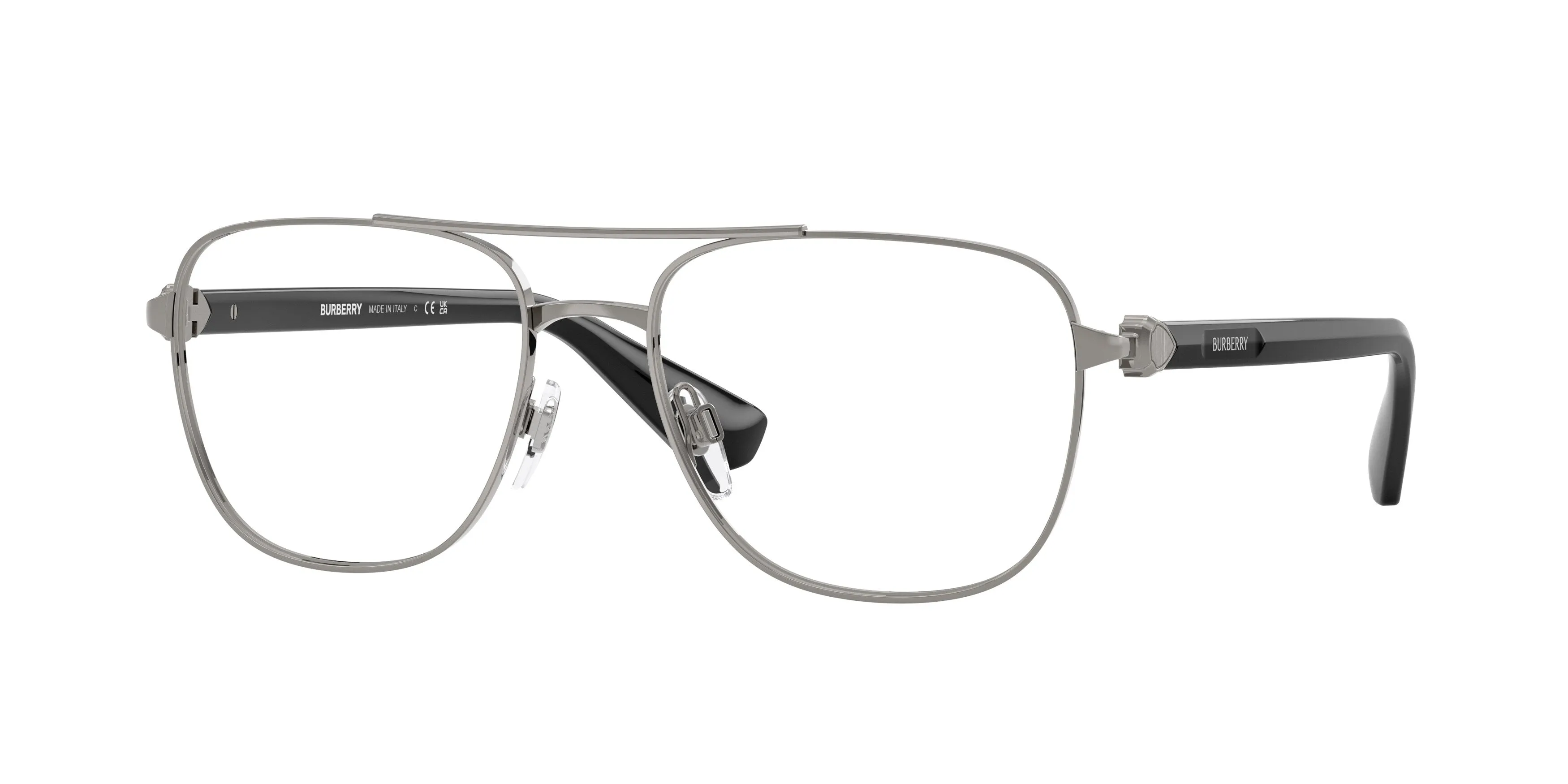 Burberry BE1396 1003 Montature da vista Metallo Grigio Pilot Normale - immagine 1