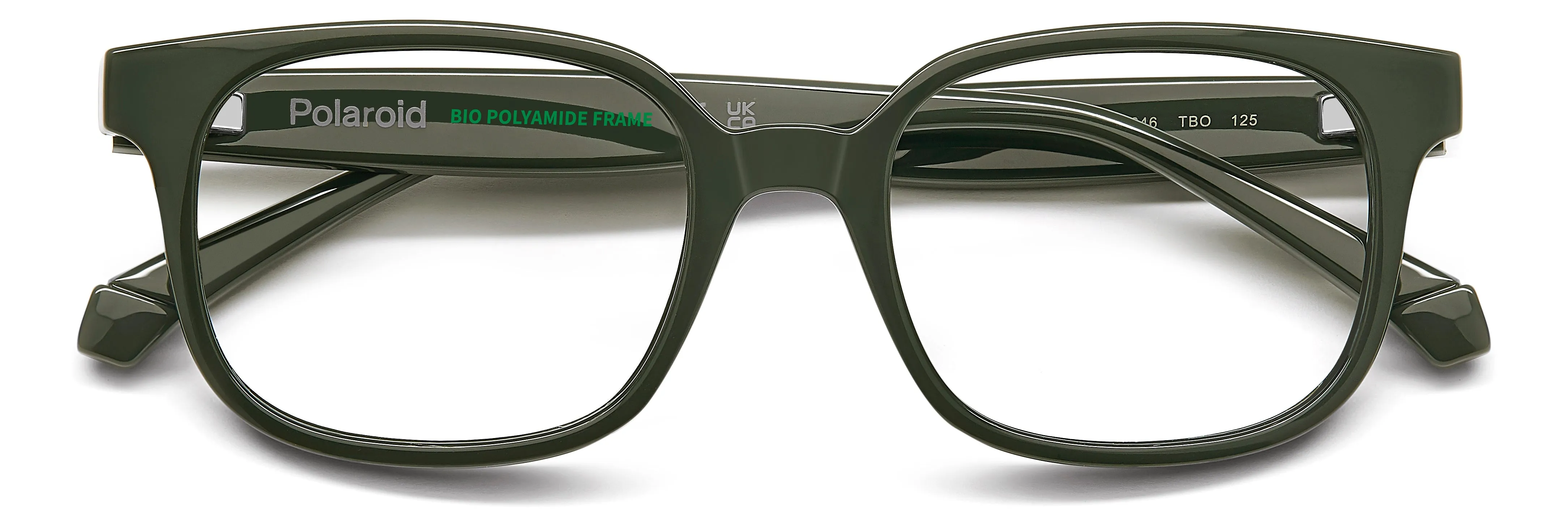 Polaroid PLD D846 TBO Montature da vista bambino Eco-poliammide Verde Squadrata Normale - immagine 3