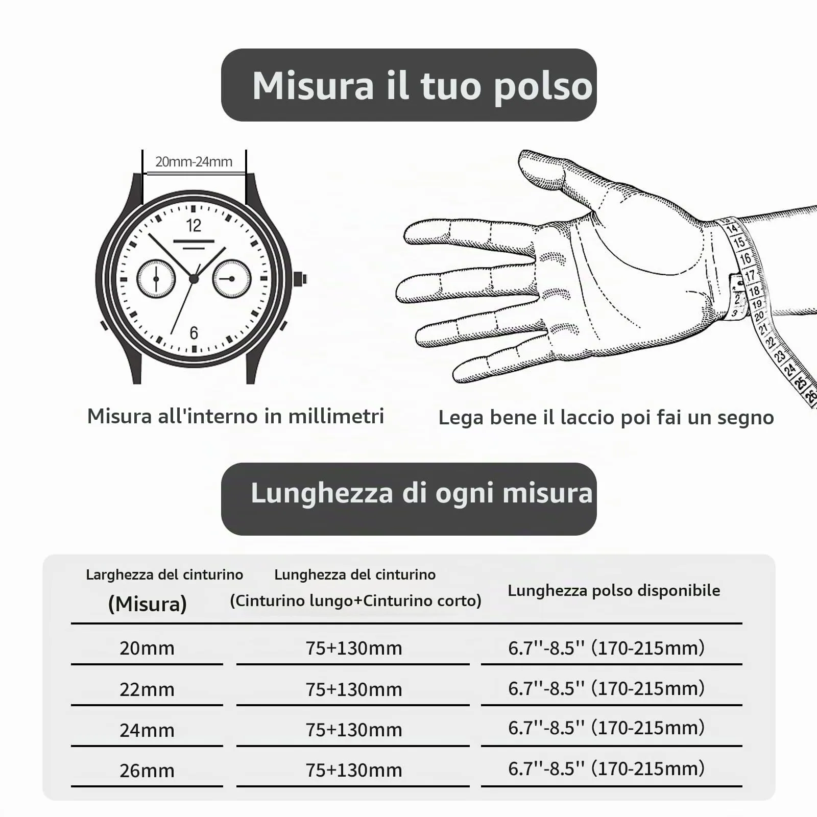 TStrap Cinturino Pelle Orologio 22mm - Nero Cuoio Vintage Elegante Cinturini Uomo - Flessibile Spessore Militari Bracciale di Ricambio Fibbia per Smartwatch - 20mm 22mm 24mm - immagine 6