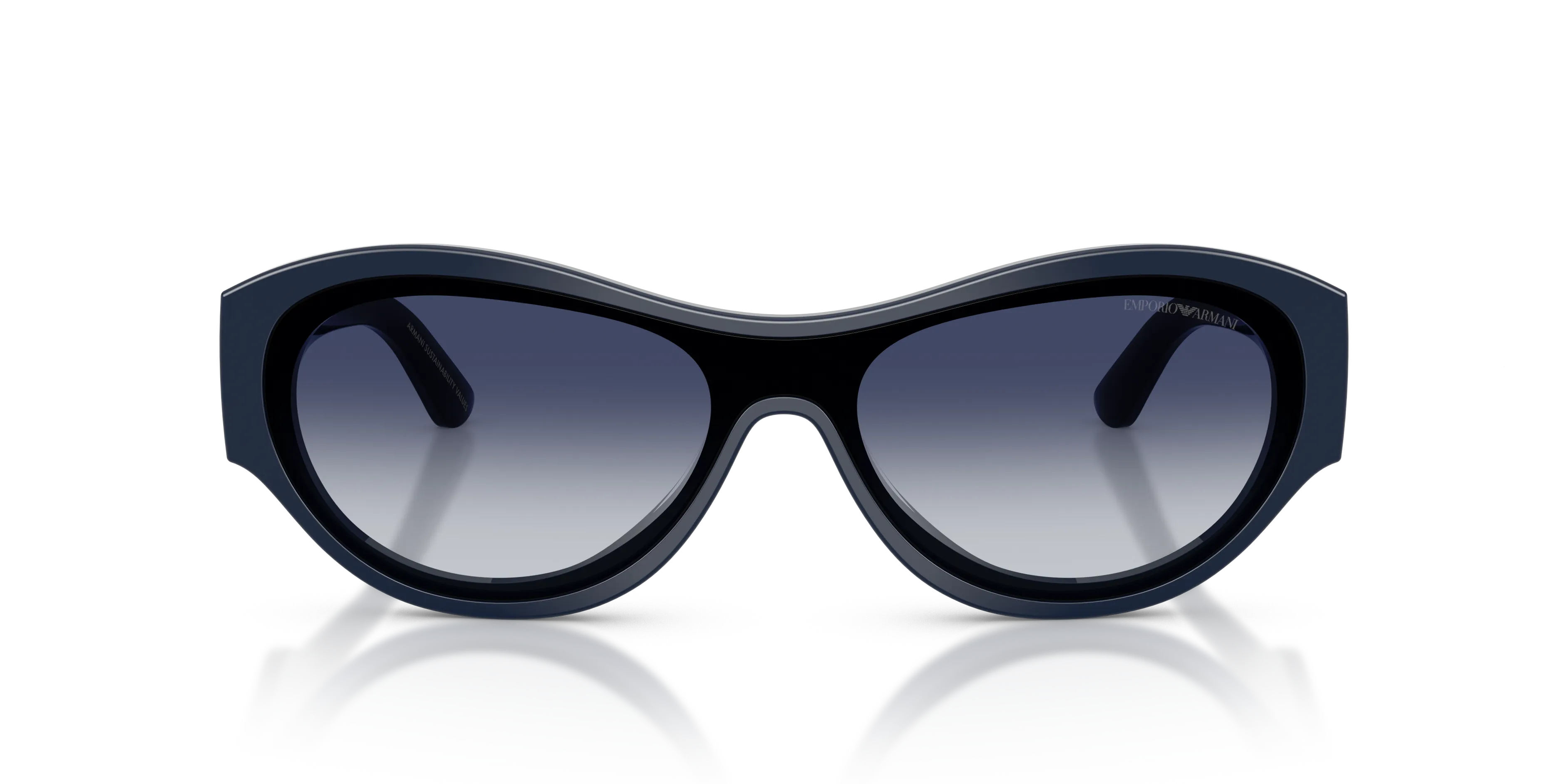 Emporio Armani EA4265U 60398S Occhiali da sole Acetato Blu Geometrica Normale Sfumato - immagine 3