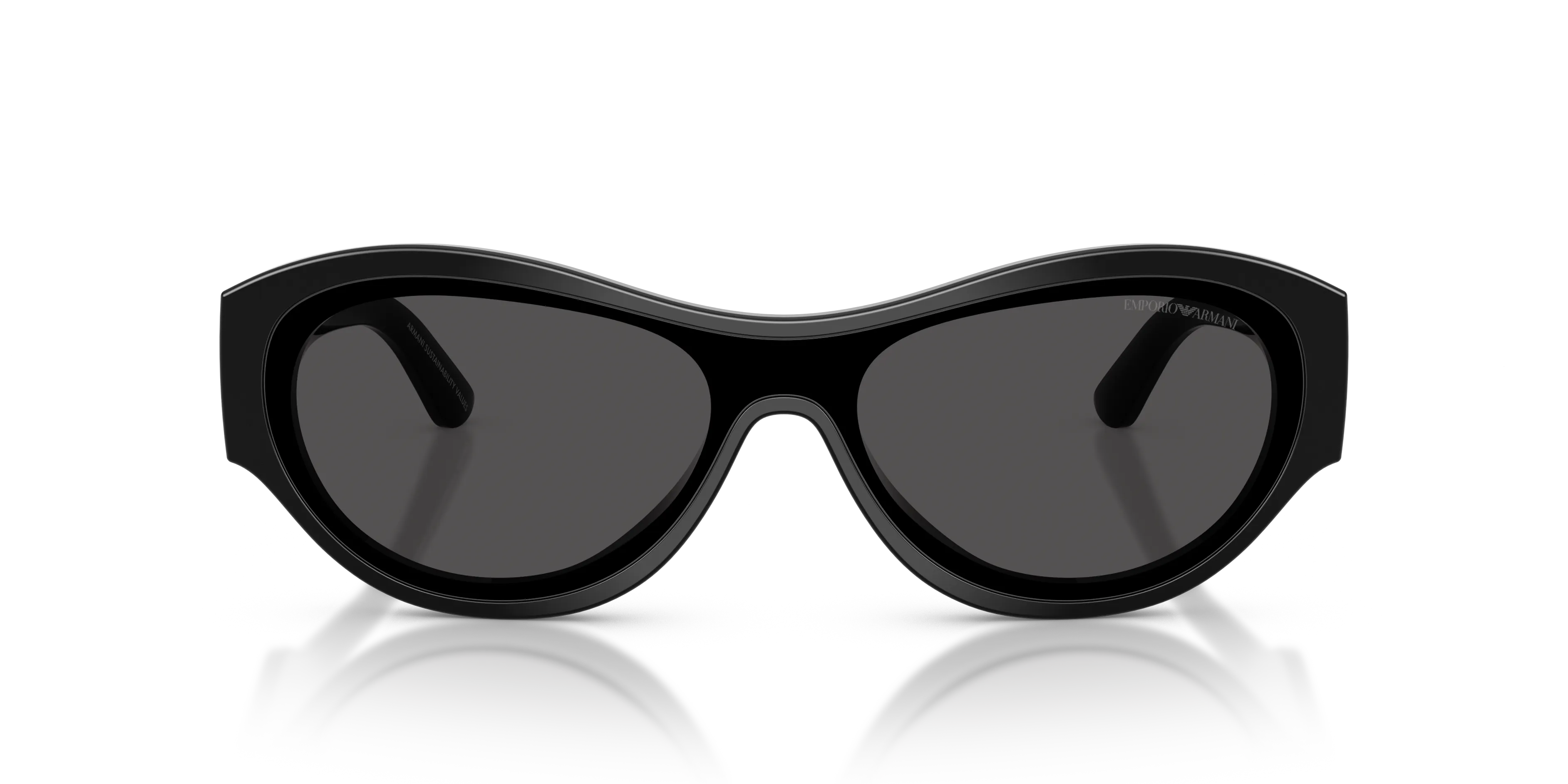 Emporio Armani EA4265U 501787 Occhiali da sole Acetato Nero Grigio Geometrica Normale - immagine 3