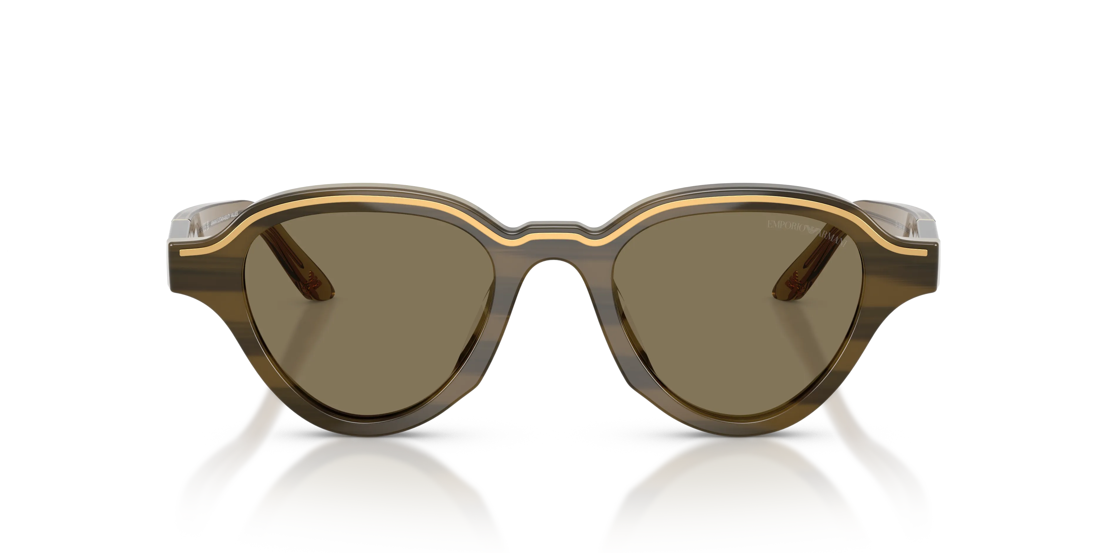 Emporio Armani EA4264U 633873 Occhiali da sole Acetato Marrone Marrone Geometrica Normale - immagine 3