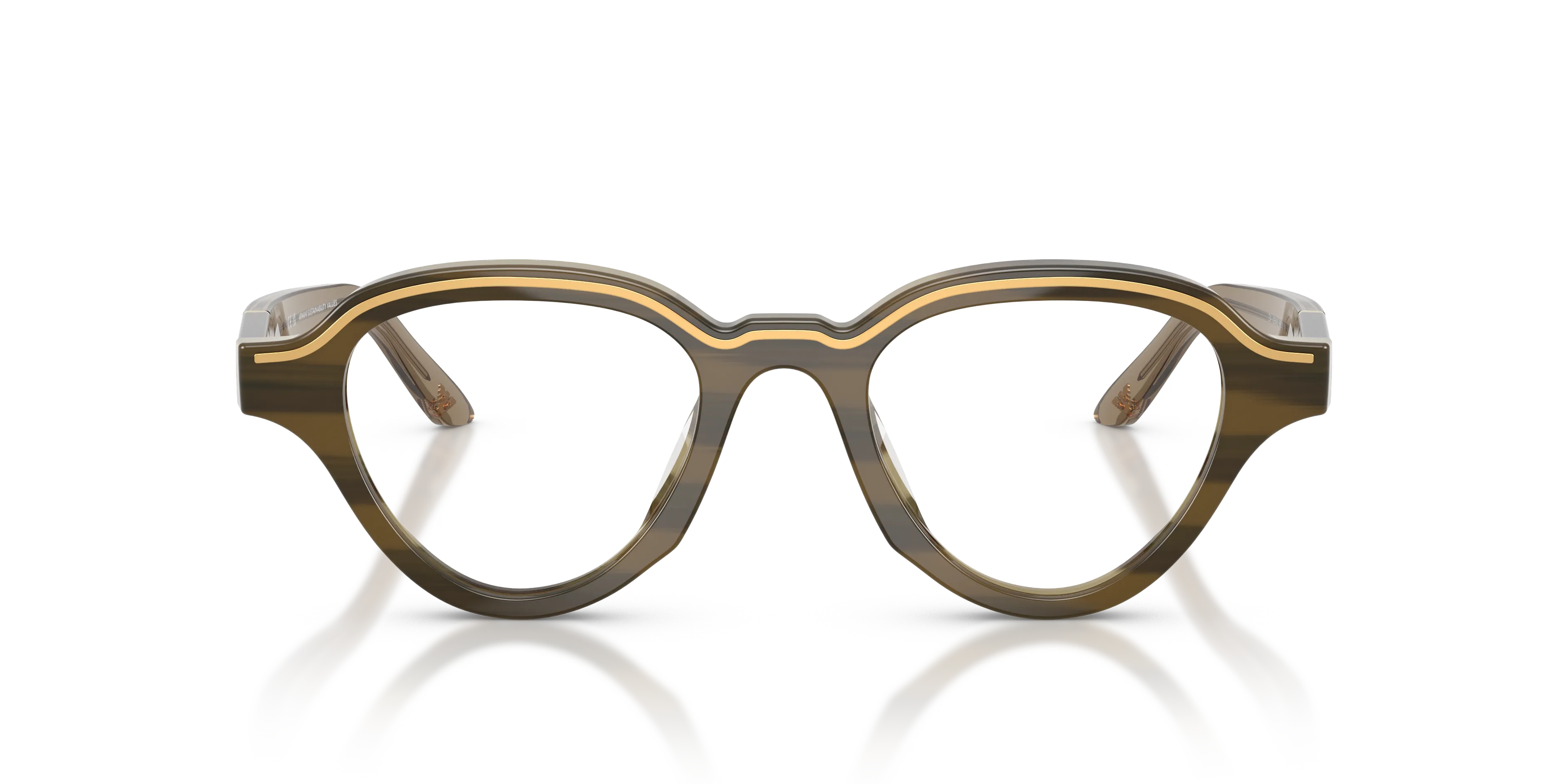 Emporio Armani EA4264U 63381W Occhiali da sole Acetato Marrone Trasparente Geometrica Normale - immagine 3