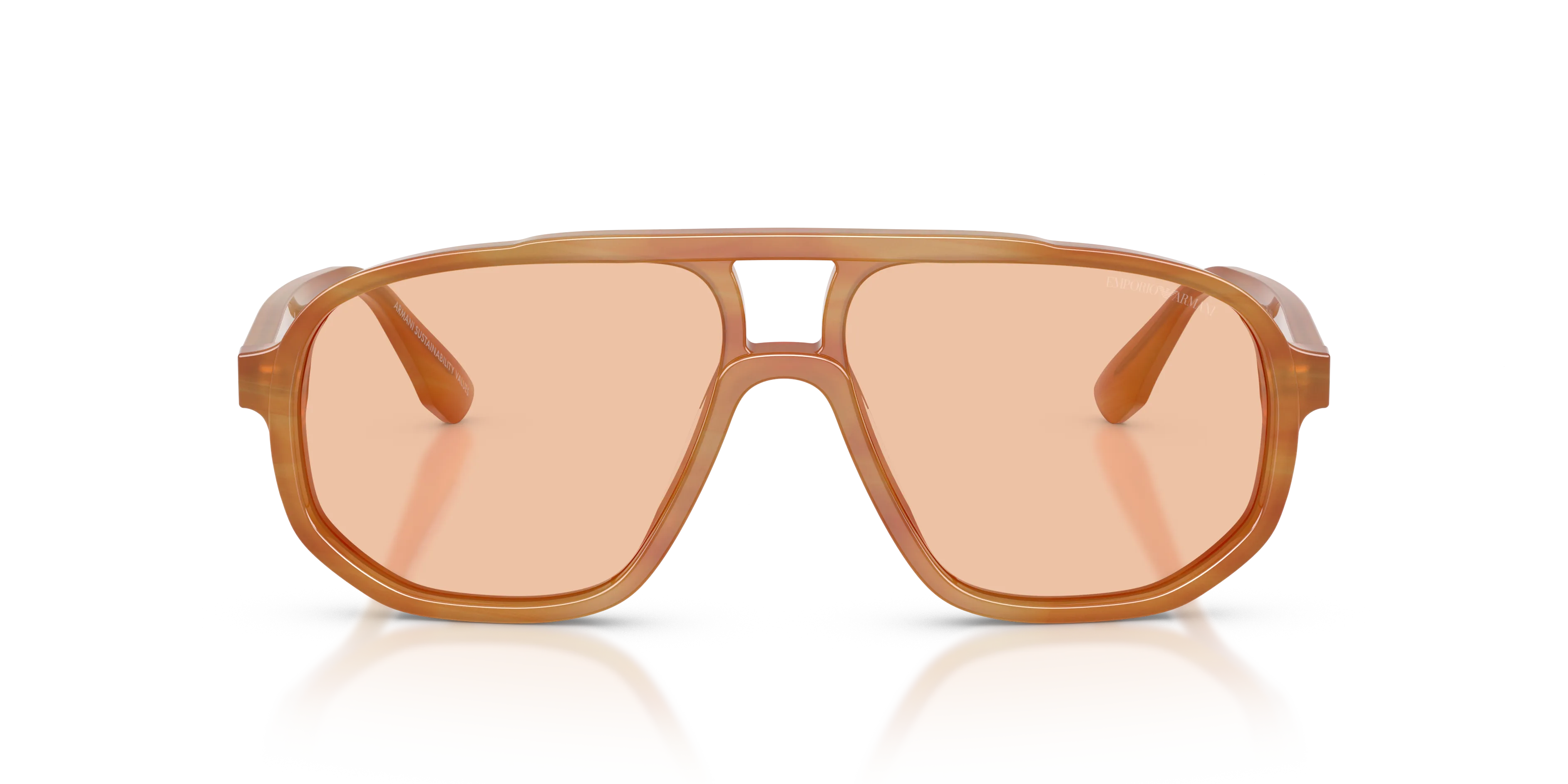 Emporio Armani EA4263U 632873 Occhiali da sole Acetato Marrone Marrone Pilot Normale - immagine 3