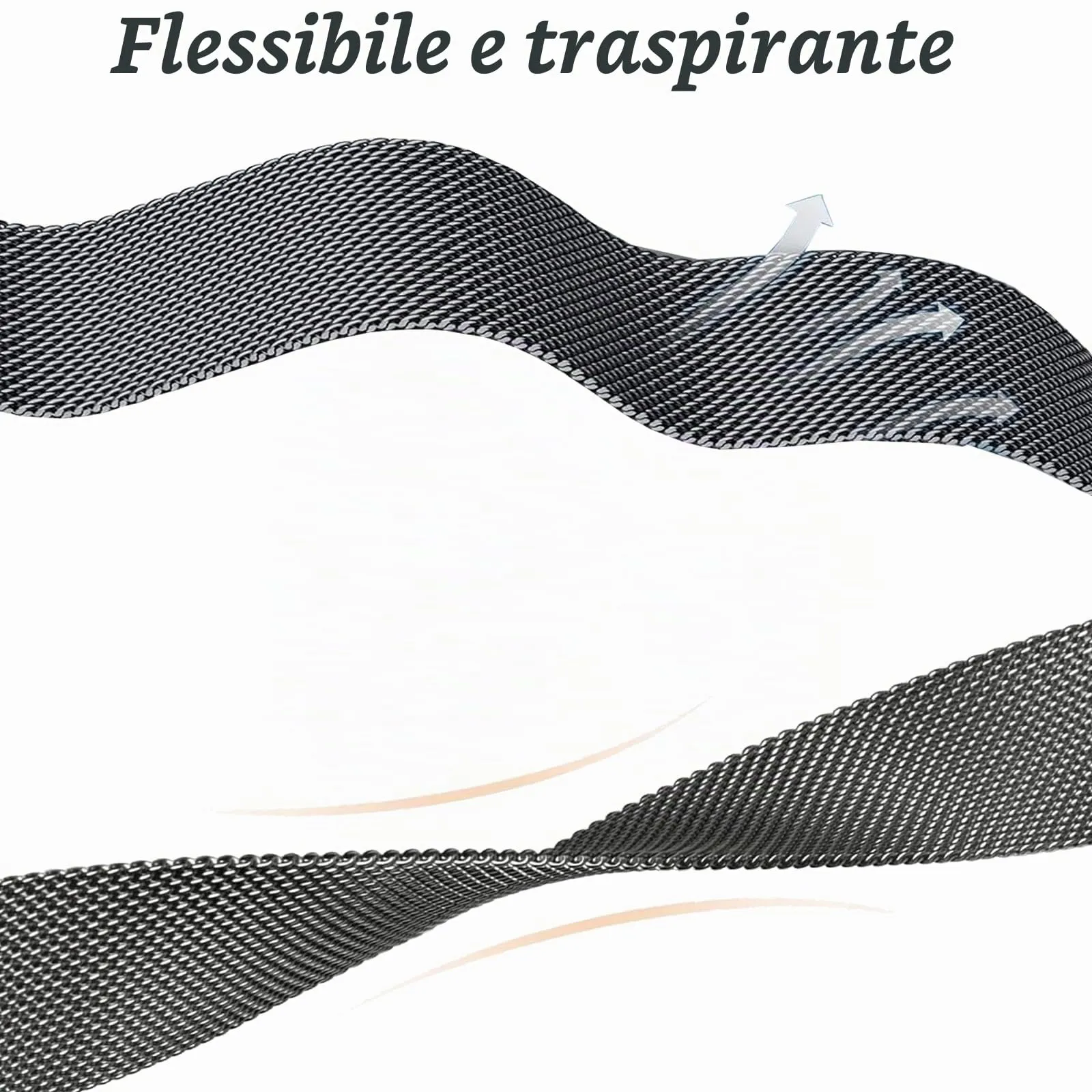 KUBFDL Cinturino di ricambio per smartwatch, in acciaio inox, 14 mm, 16 mm, 18 mm, 20 mm, 22 mm, 24 mm, chiusura magnetica, chiusura rapida, per uomo e donna, 20mm, Acciaio inossidabile - immagine 4