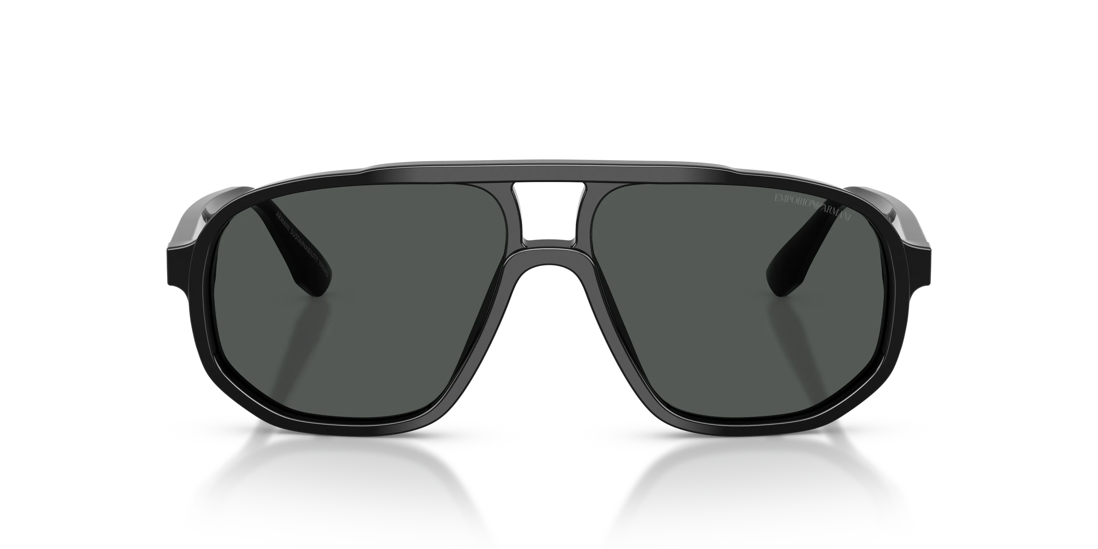 Emporio Armani EA4263U 501787 Occhiali da sole Acetato Nero Grigio Pilot Normale - immagine 3