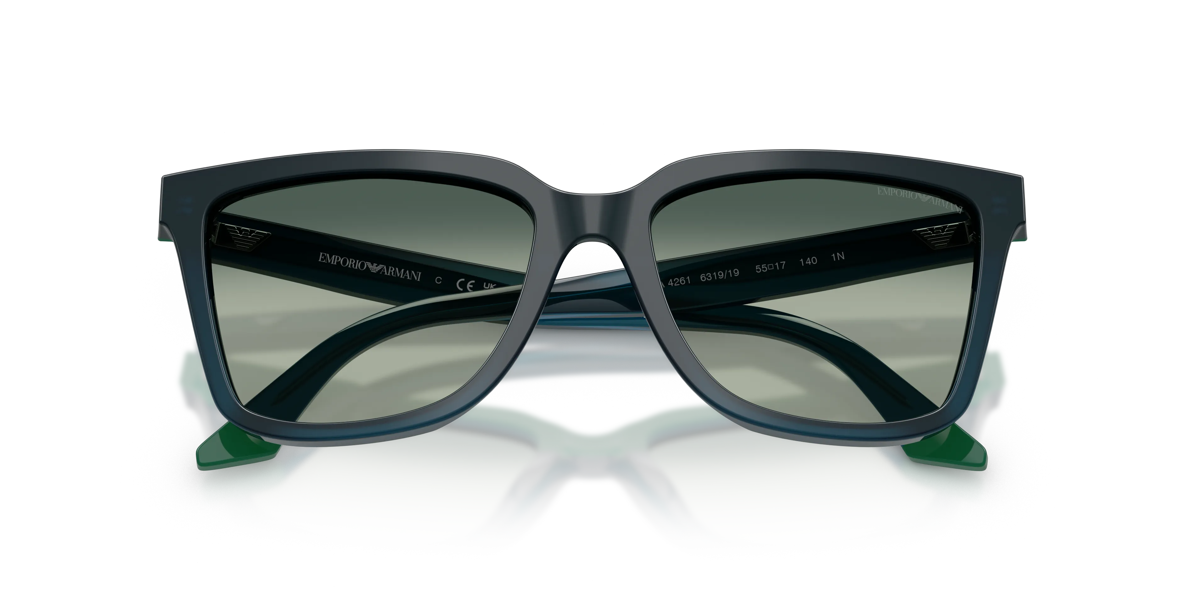 Emporio Armani EA4261 631919 Occhiali da sole Acetato Blu Blu Geometrica Normale Sfumato - immagine 2