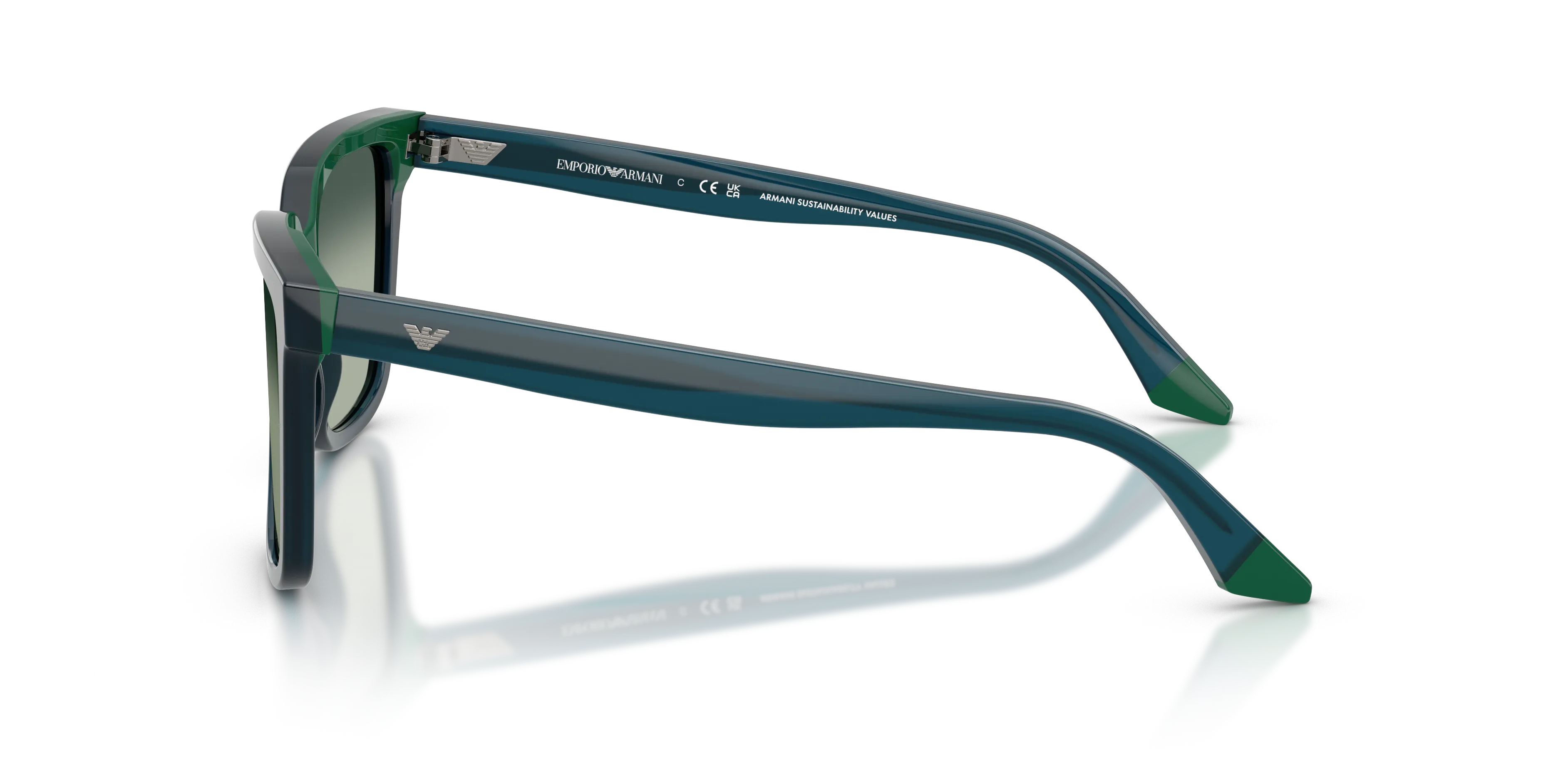 Emporio Armani EA4261 631919 Occhiali da sole Acetato Blu Blu Geometrica Normale Sfumato - immagine 4