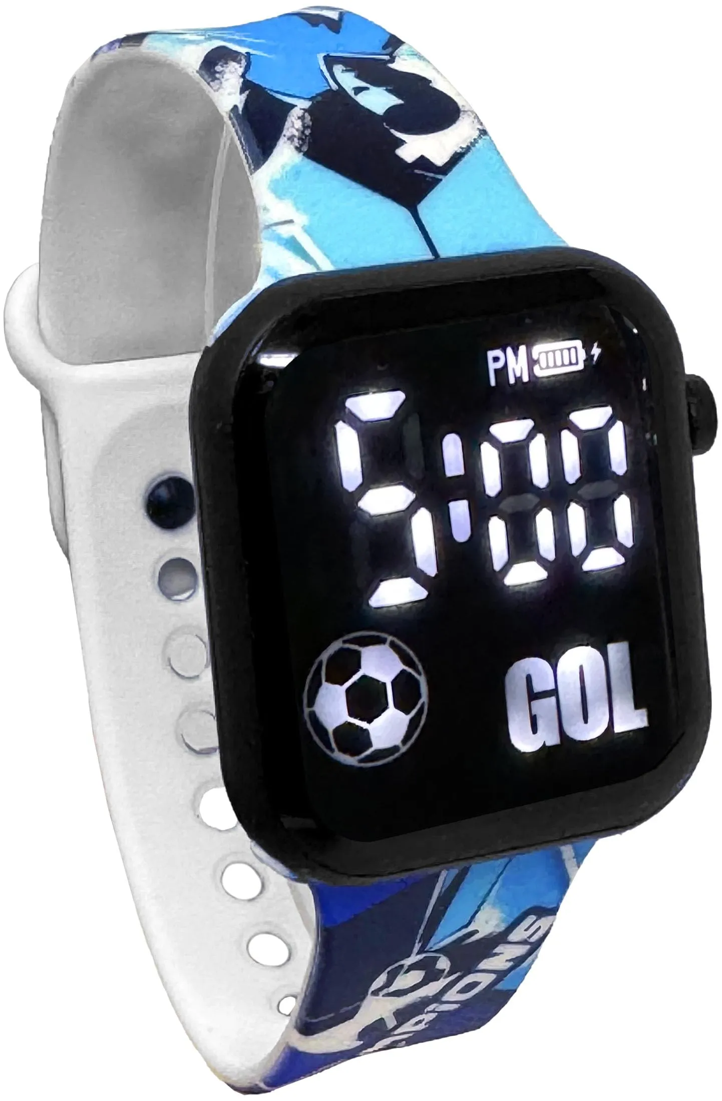 Julian Ross Champions Azzurro Orologio da Polso Digitale Led per Bambini e Ragazzi, Formato 12 Ore, Gol, Calciatore, Pallone, Tifosi Napoli - immagine 1