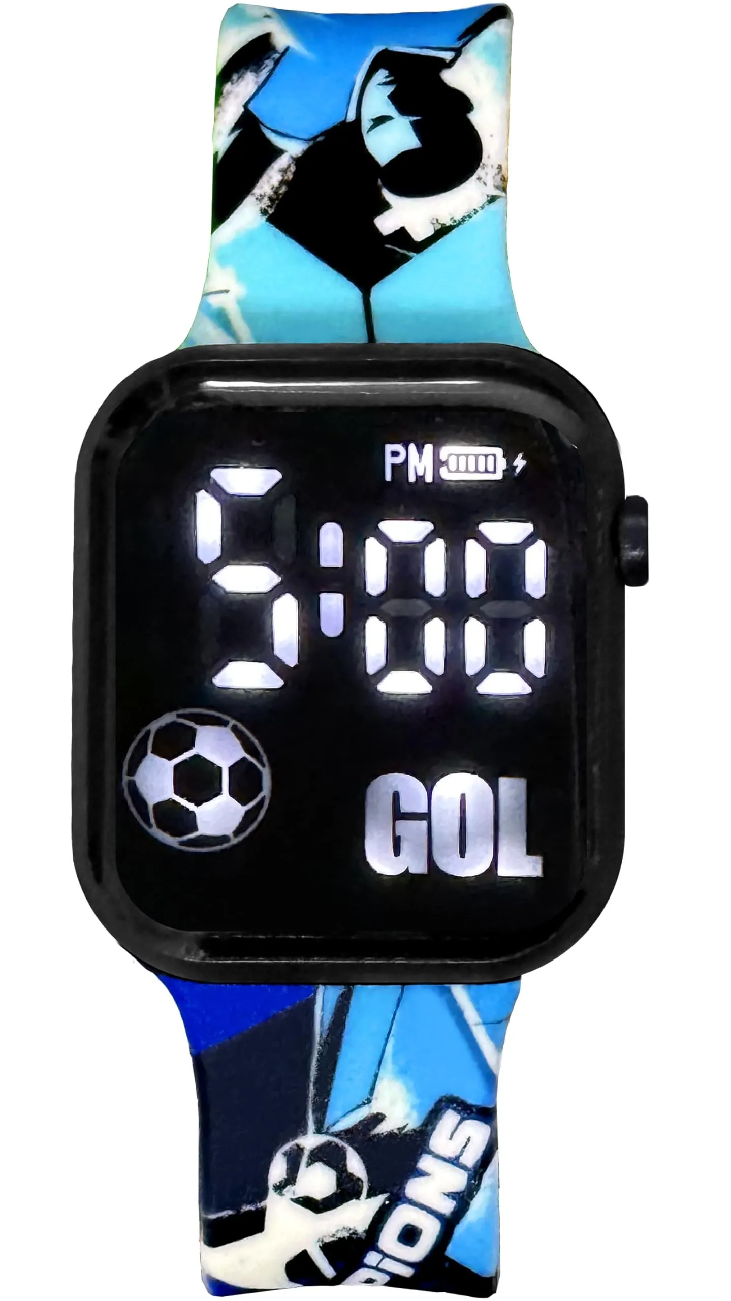 Julian Ross Champions Azzurro Orologio da Polso Digitale Led per Bambini e Ragazzi, Formato 12 Ore, Gol, Calciatore, Pallone, Tifosi Napoli - immagine 5