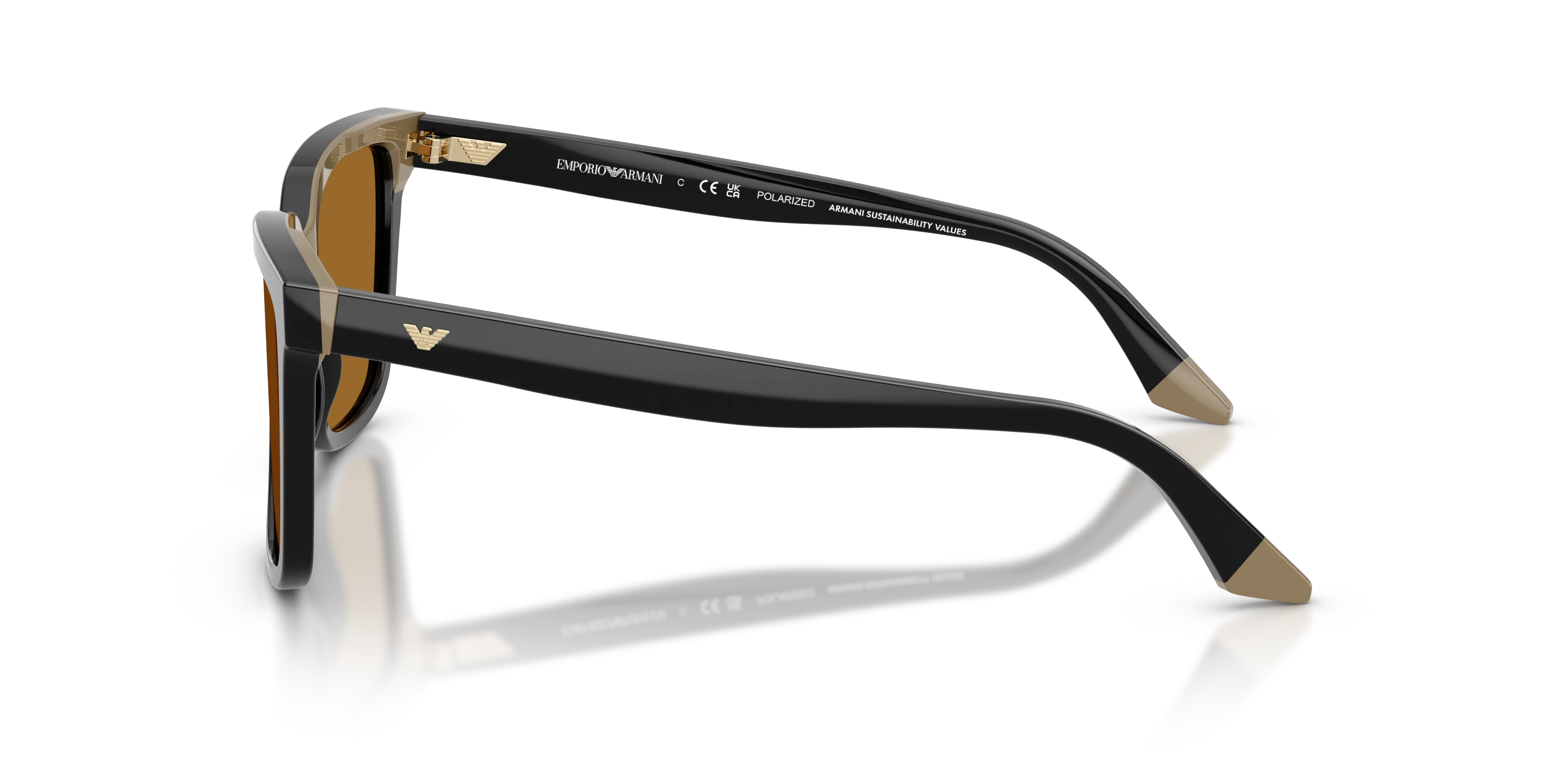 Emporio Armani EA4261 631383 Occhiali da sole Acetato Nero [""] Geometrica Polarizzata - immagine 4