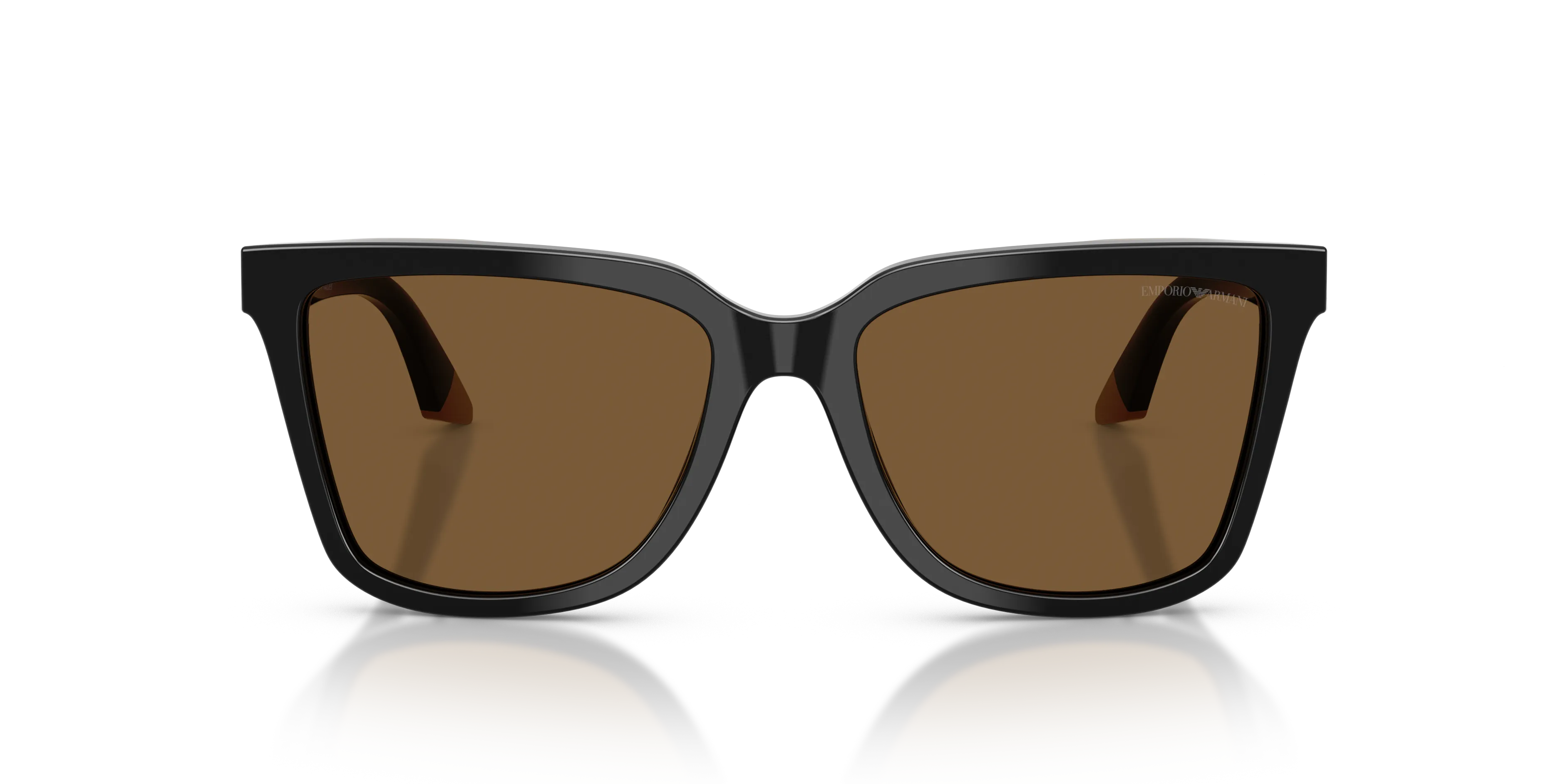 Emporio Armani EA4261 631373 Occhiali da sole Acetato Nero Marrone Geometrica Normale - immagine 3