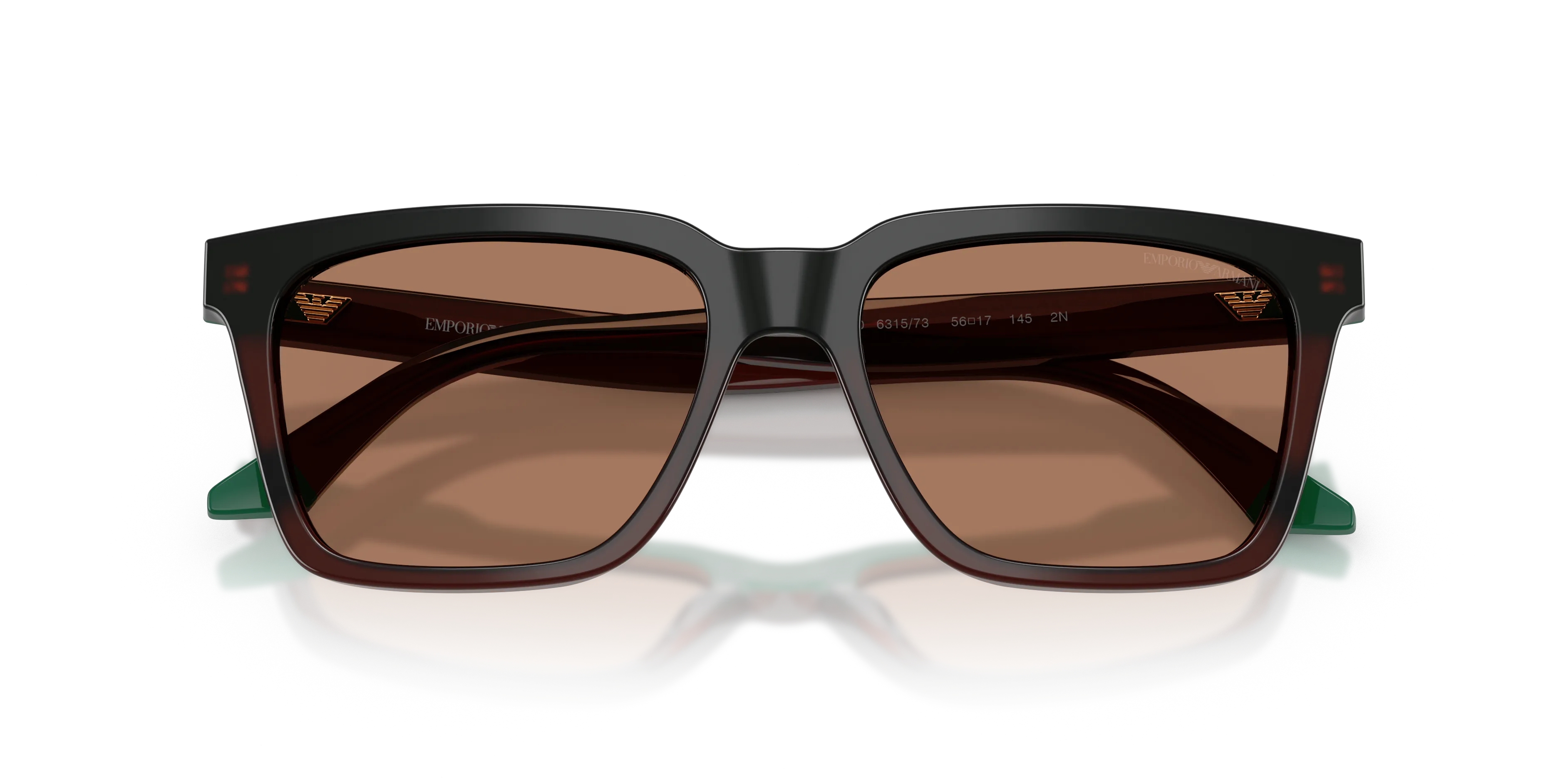 Emporio Armani EA4260 631573 Occhiali da sole Acetato Marrone Marrone Squadrata Normale - immagine 2