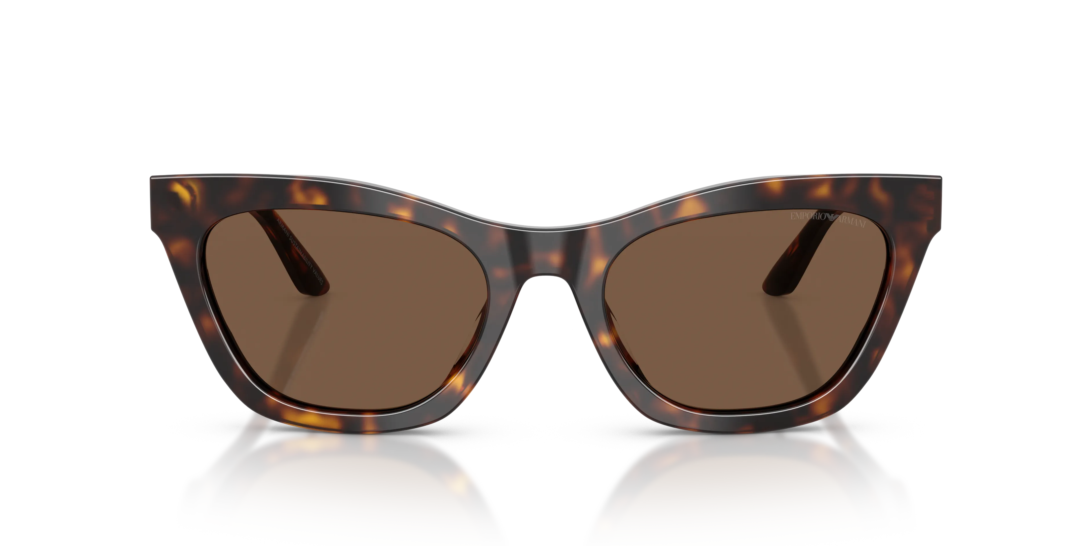 Emporio Armani EA4259U 502673 Occhiali da sole Acetato Tartaruga Marrone Cat Eye Normale - immagine 3