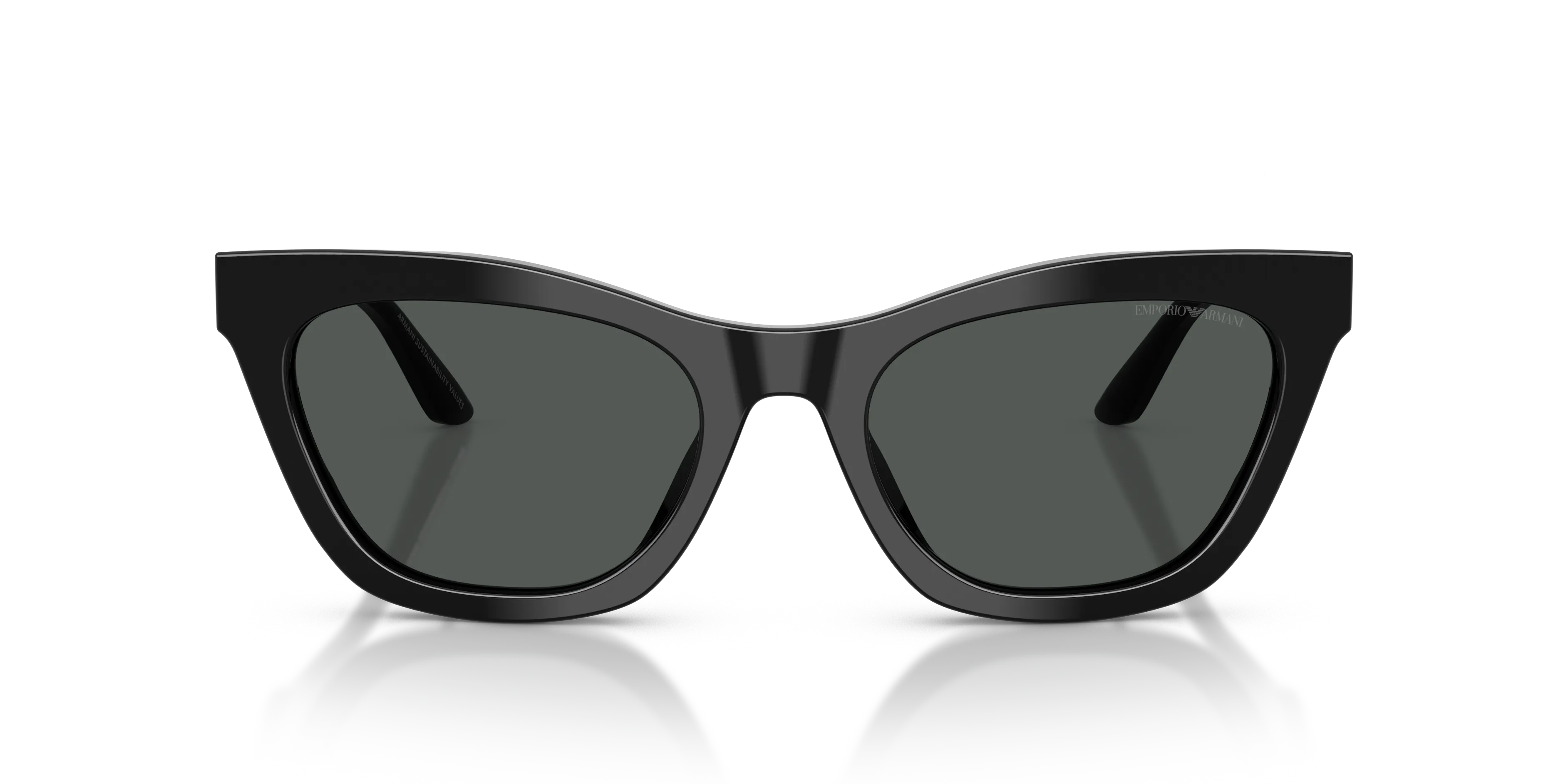 Emporio Armani EA4259U 501787 Occhiali da sole Acetato Nero Grigio Cat Eye Normale - immagine 3