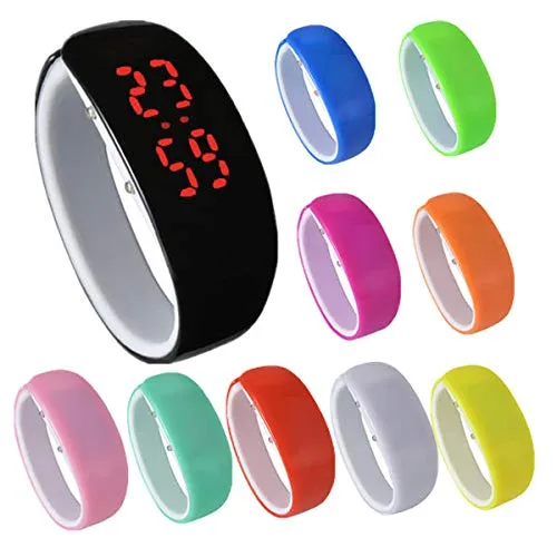 OROLOGIO plastica LED Orologio Sport Digitale Impermeabile polso novità - immagine 1