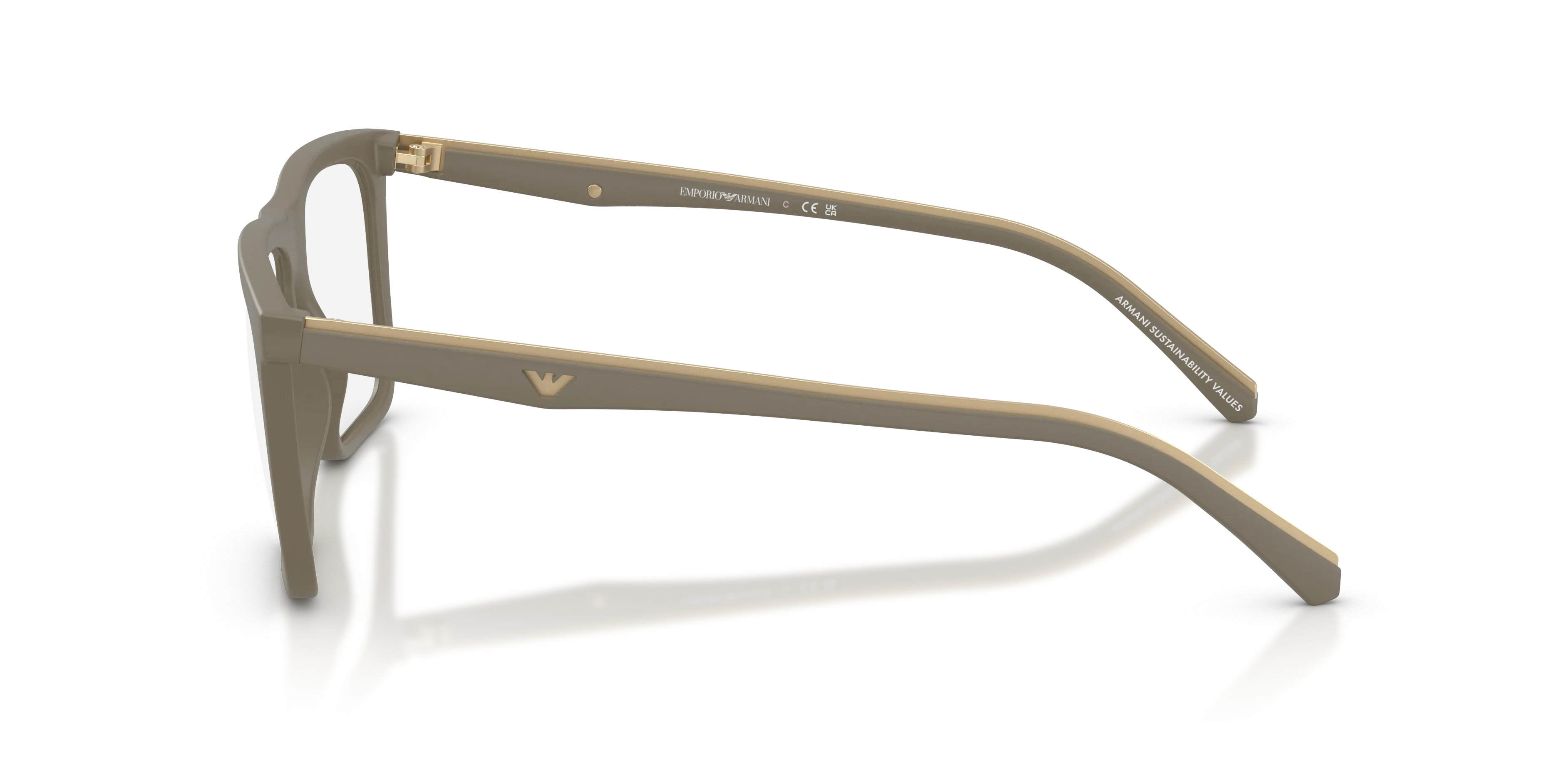 Emporio Armani EA4258 54371W Occhiali da sole Iniettato Marrone Trasparente Squadrata Normale - immagine 4