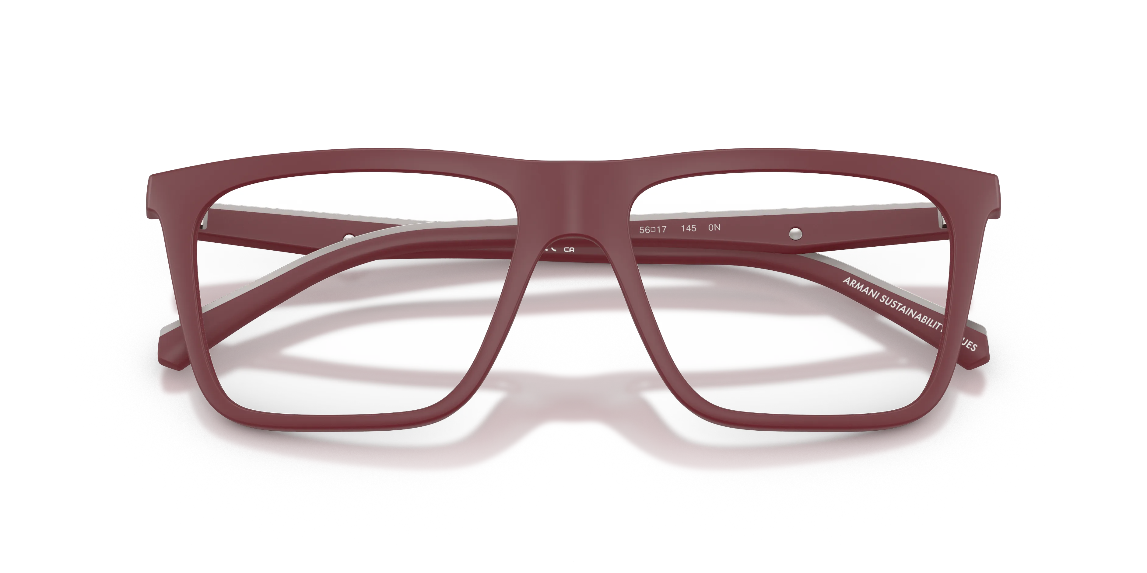 Emporio Armani EA4258 52611W Occhiali da sole Iniettato Rosso Trasparente Squadrata Normale - immagine 2