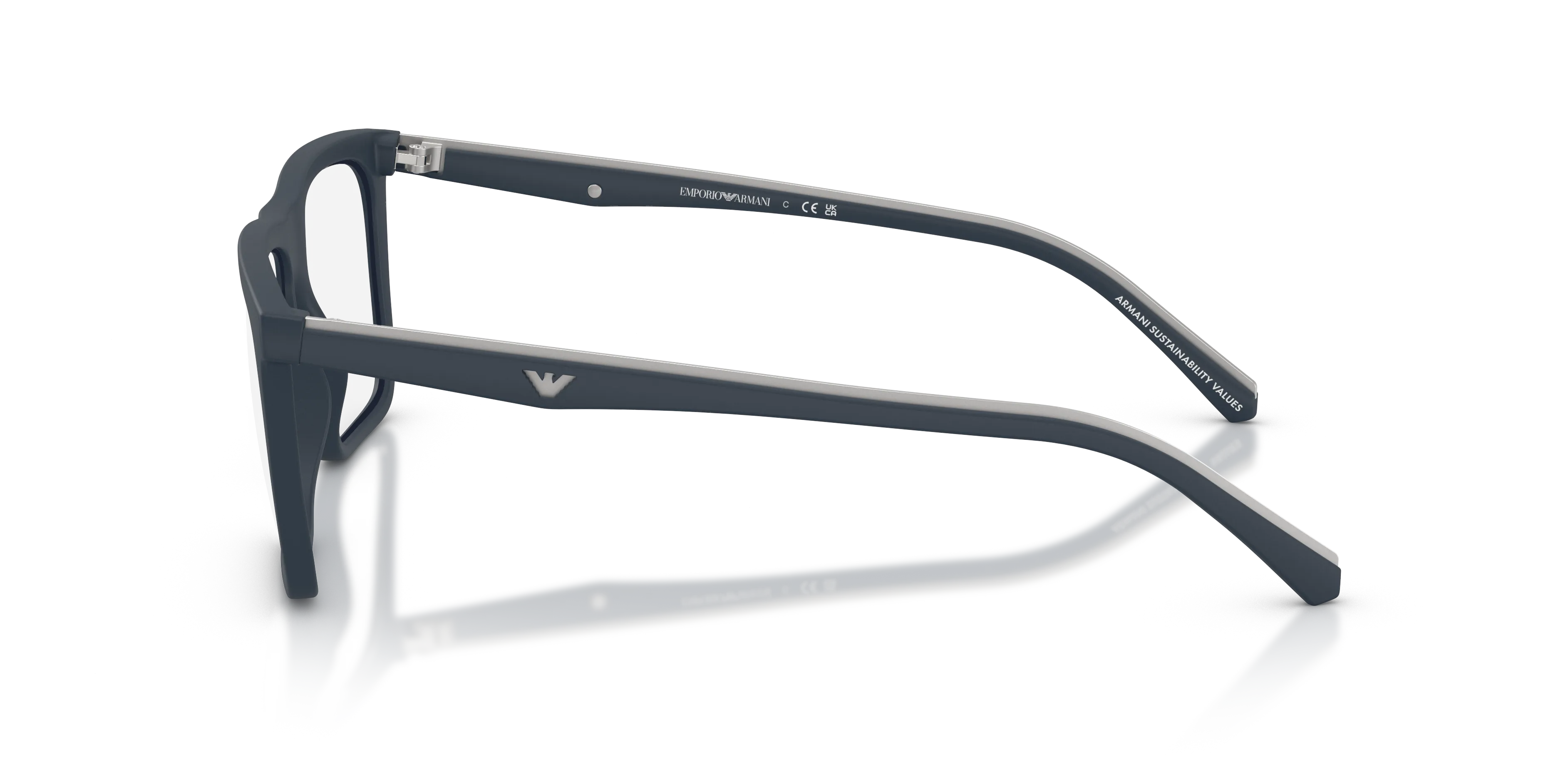 Emporio Armani EA4258 50881W Occhiali da sole Iniettato Blu Trasparente Squadrata Normale - immagine 4