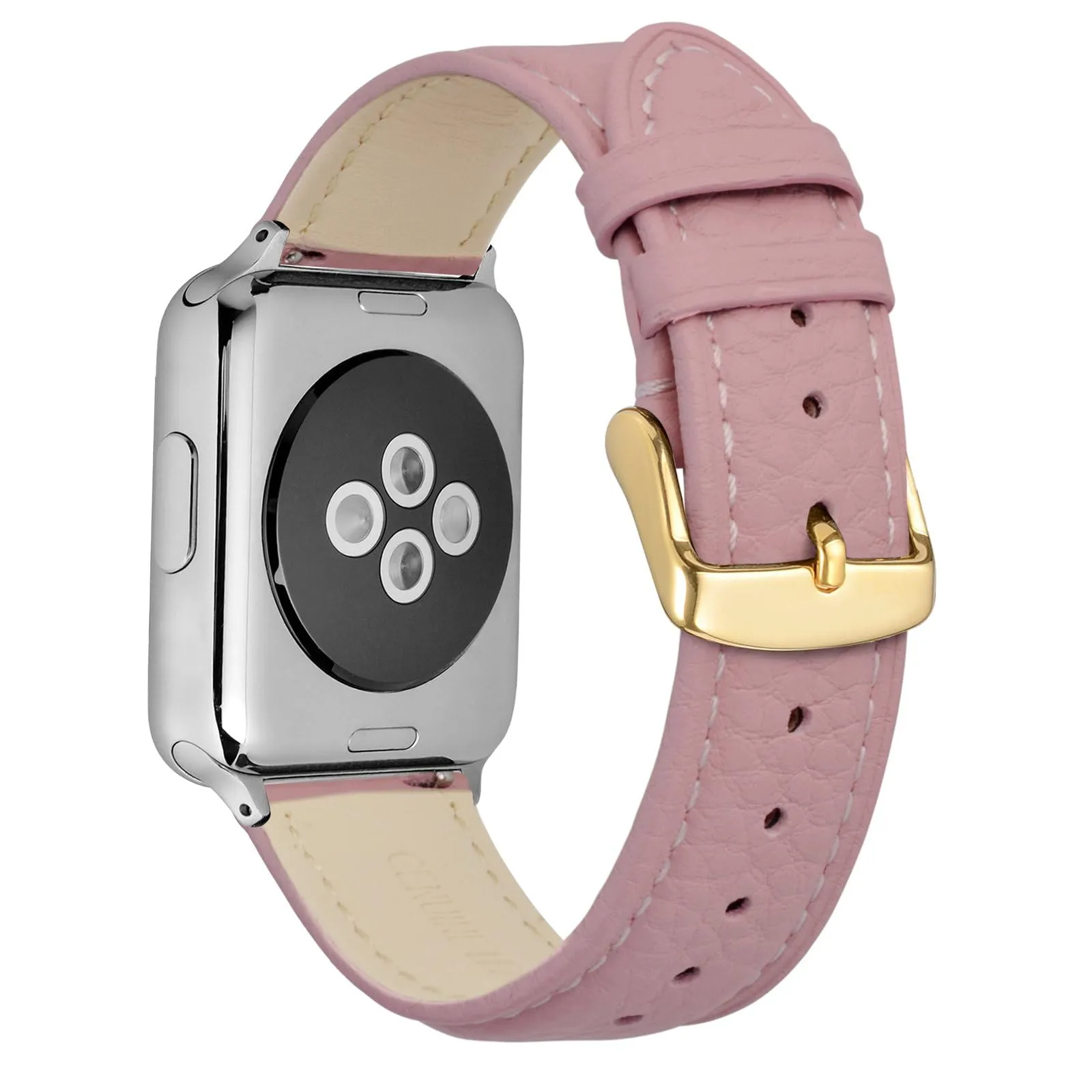 ANNEFIT Cinturino 16mm, Cinturini di Ricambio per Uomo e Donna con Fibbia Oro, Imbottito Testurizzato Pelle a Sgancio Rapido (Rosa) - immagine 8