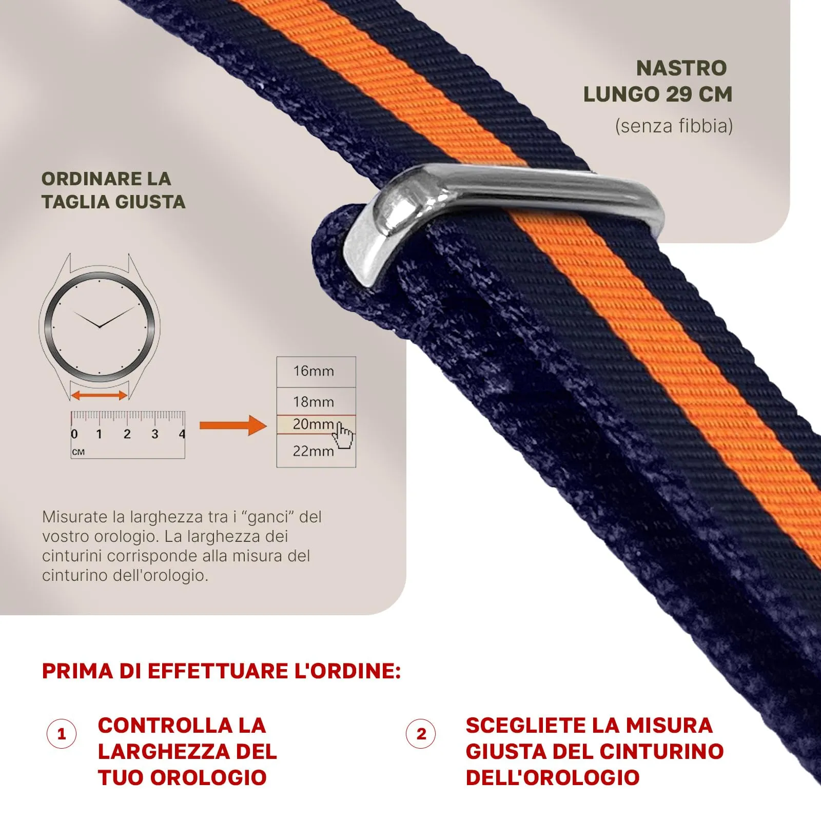 Natos.com - Cinturino NATO per Orologio in Nylon Militare G10, Uomo e Donna, Fibbia in Acciaio Inossidabile - 18mm 20mm 22mm - immagine 6