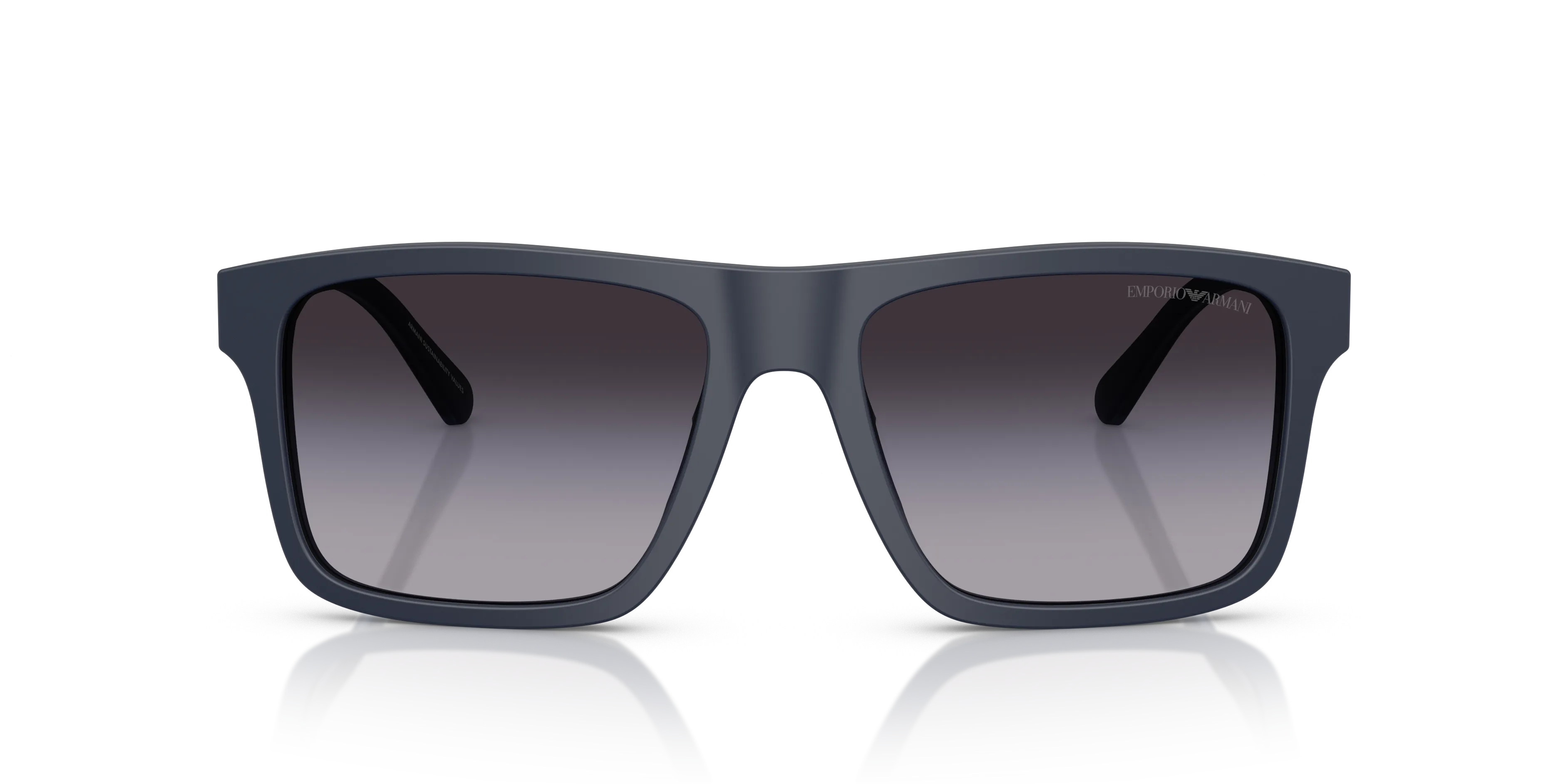 Emporio Armani EA4232 62568G Occhiali da sole Acetato Blu Grigio Squadrata Normale Sfumato - immagine 3