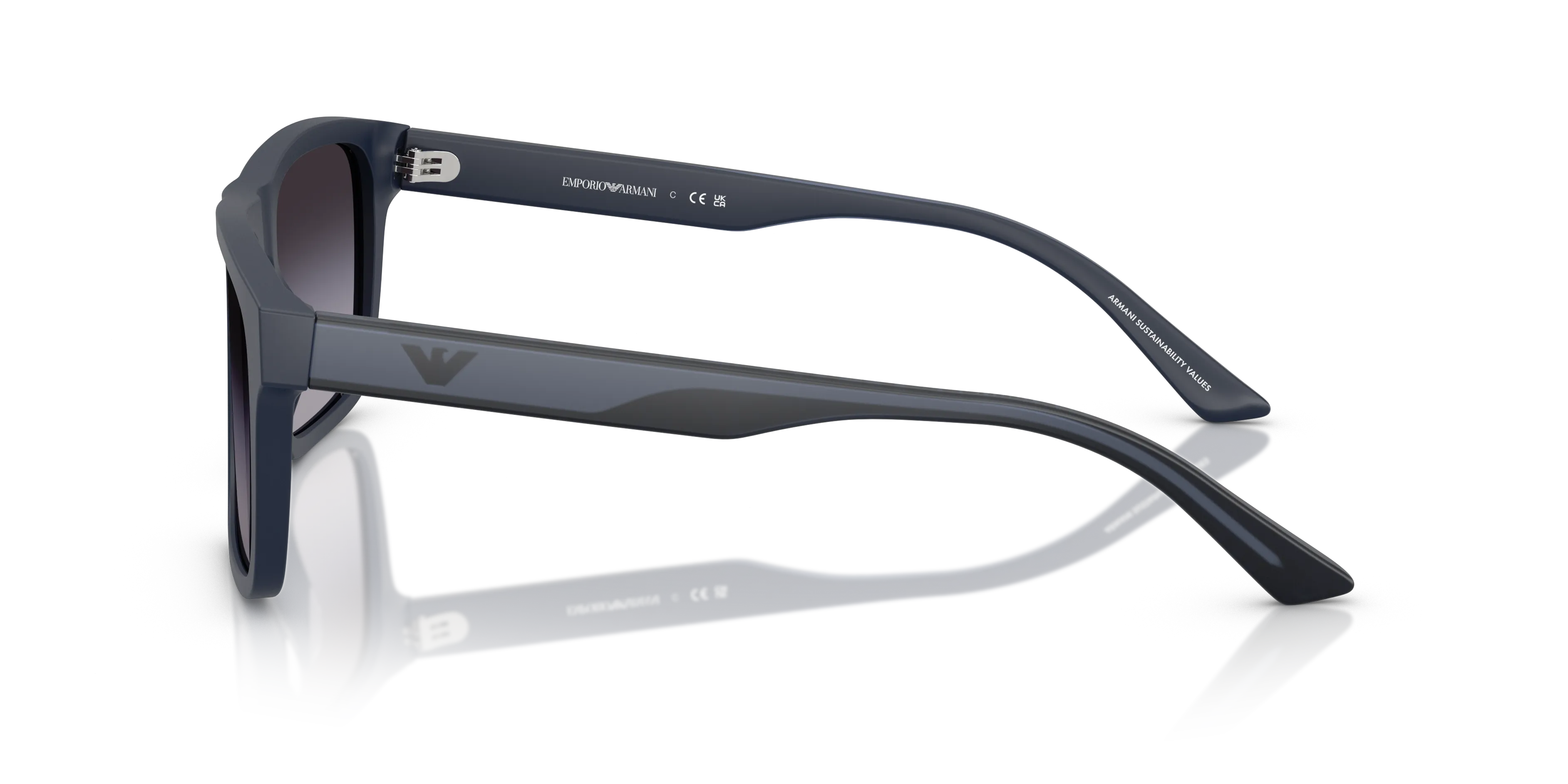 Emporio Armani EA4232 62568G Occhiali da sole Acetato Blu Grigio Squadrata Normale Sfumato - immagine 4