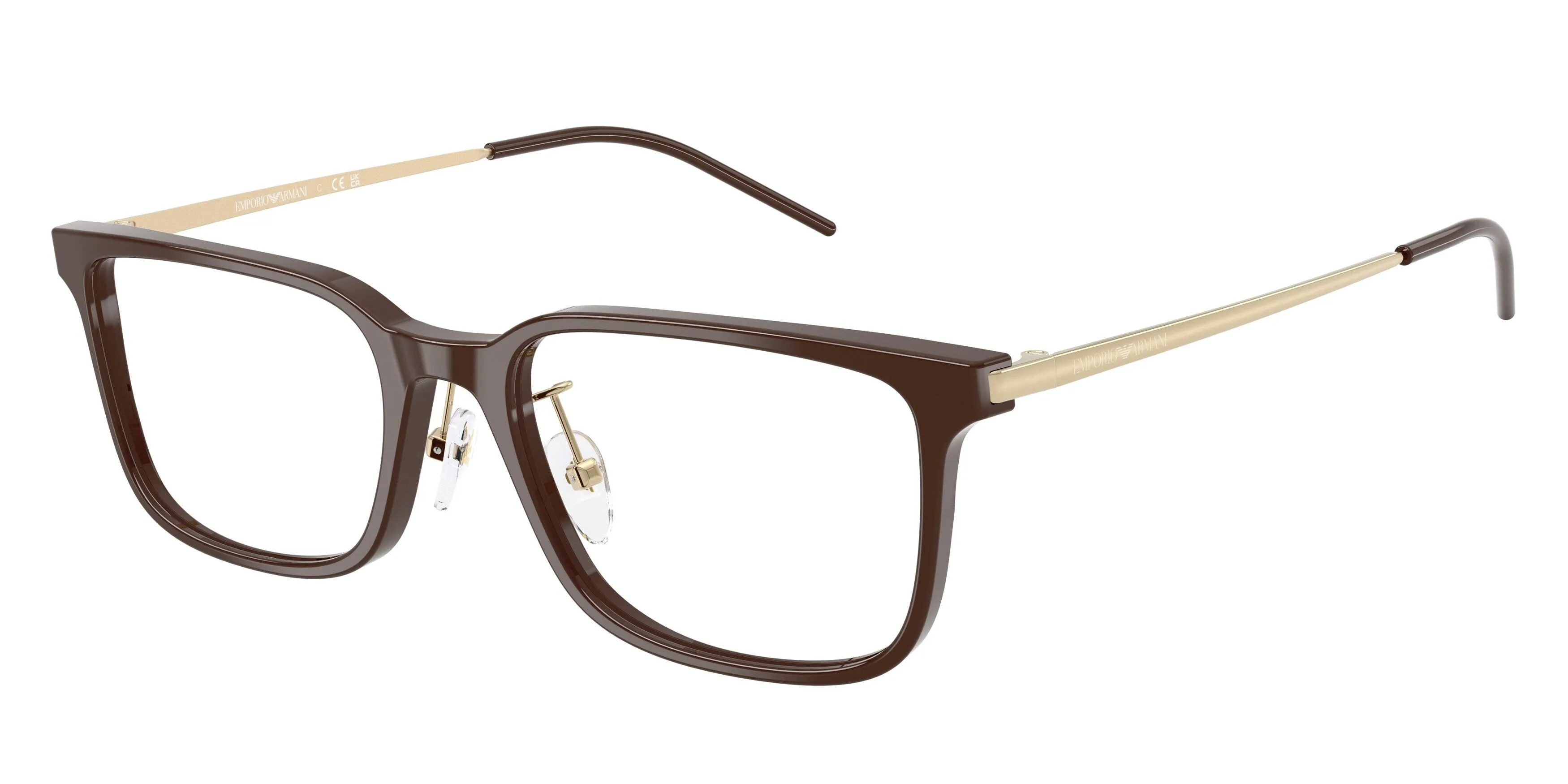 Emporio Armani EA3275D 6336 Montature da vista Acetato Marrone Squadrata Normale - immagine 1