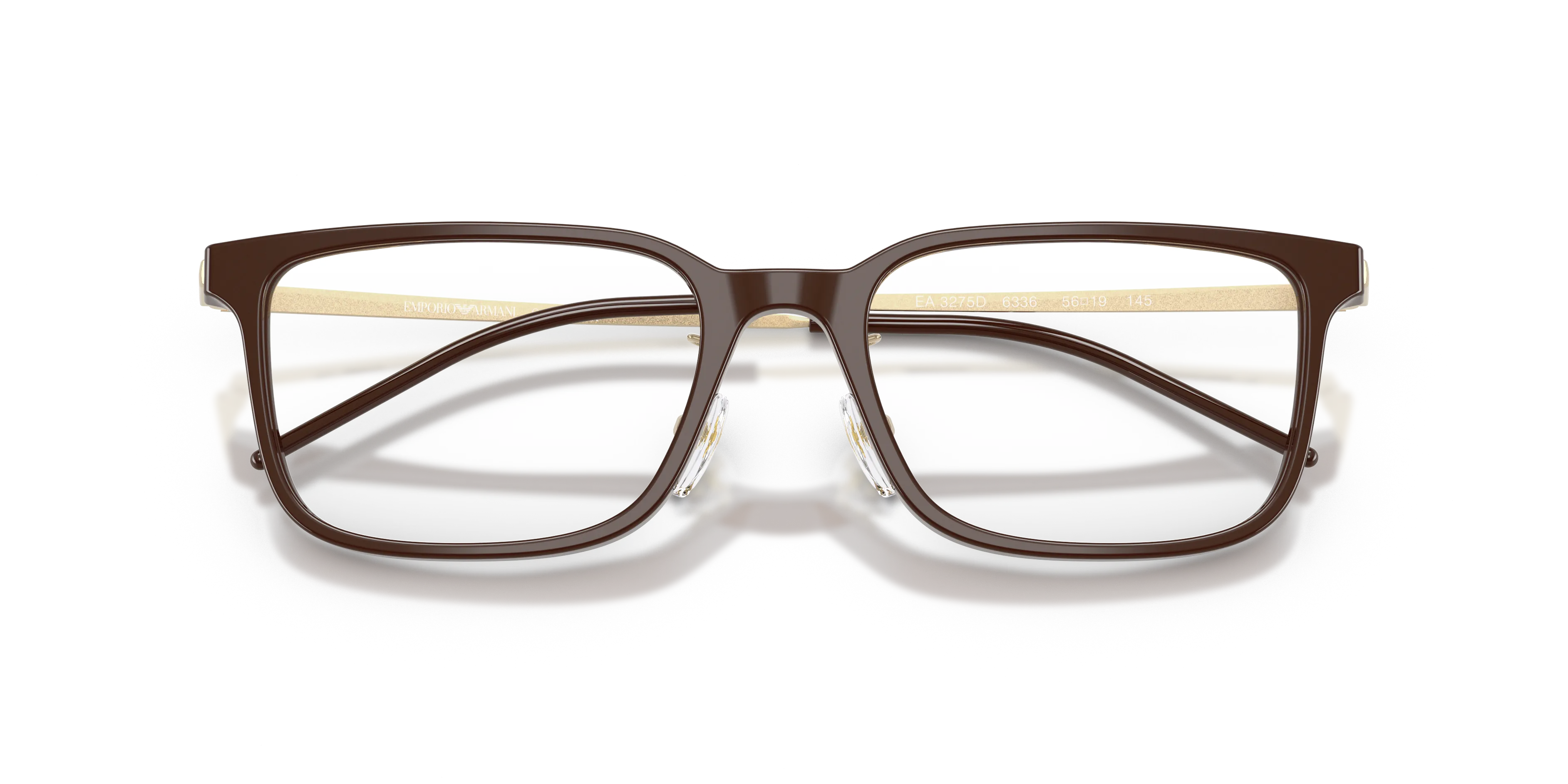 Emporio Armani EA3275D 6336 Montature da vista Acetato Marrone Squadrata Normale - immagine 2