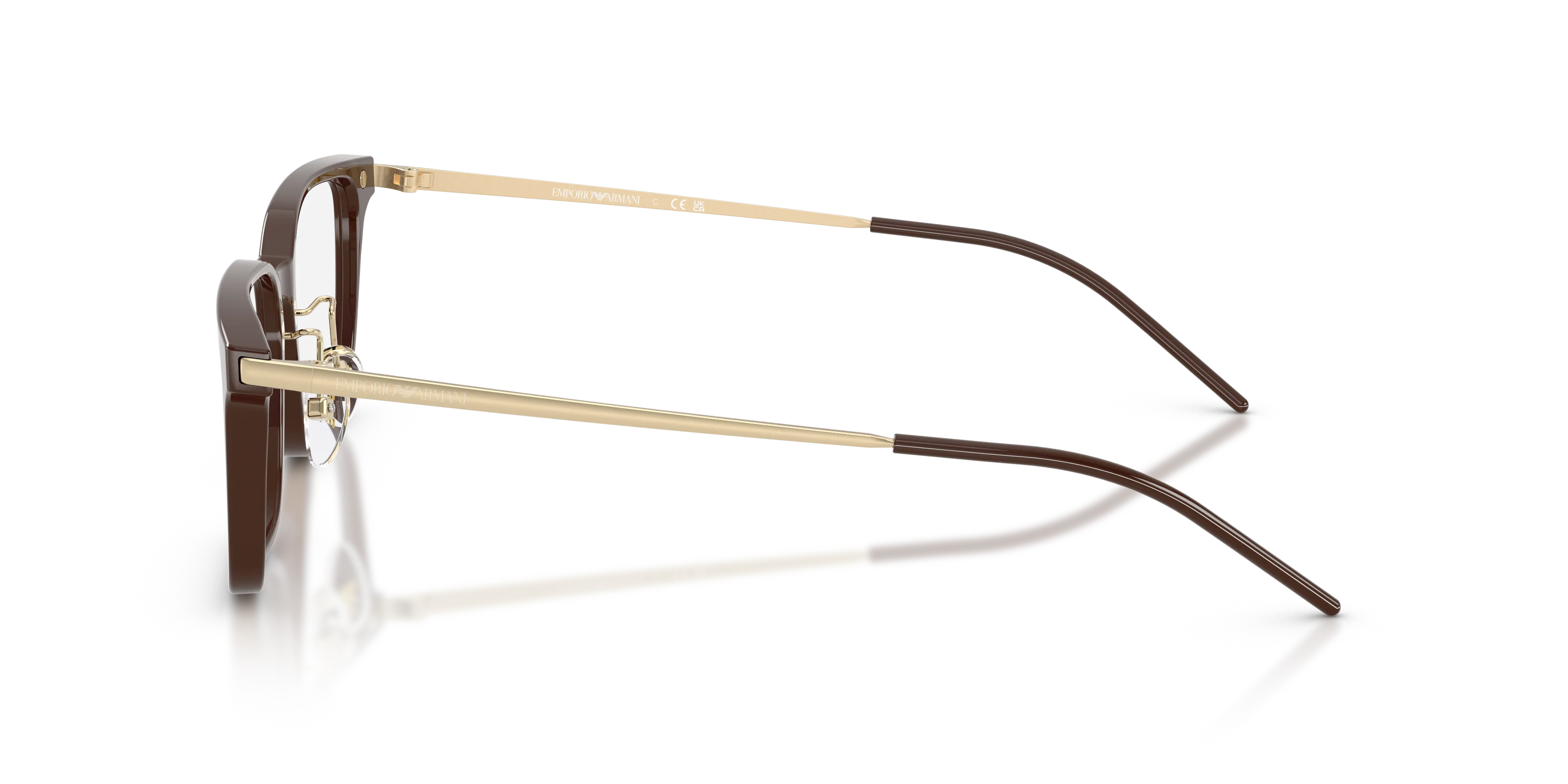 Emporio Armani EA3275D 6336 Montature da vista Acetato Marrone Squadrata Normale - immagine 4