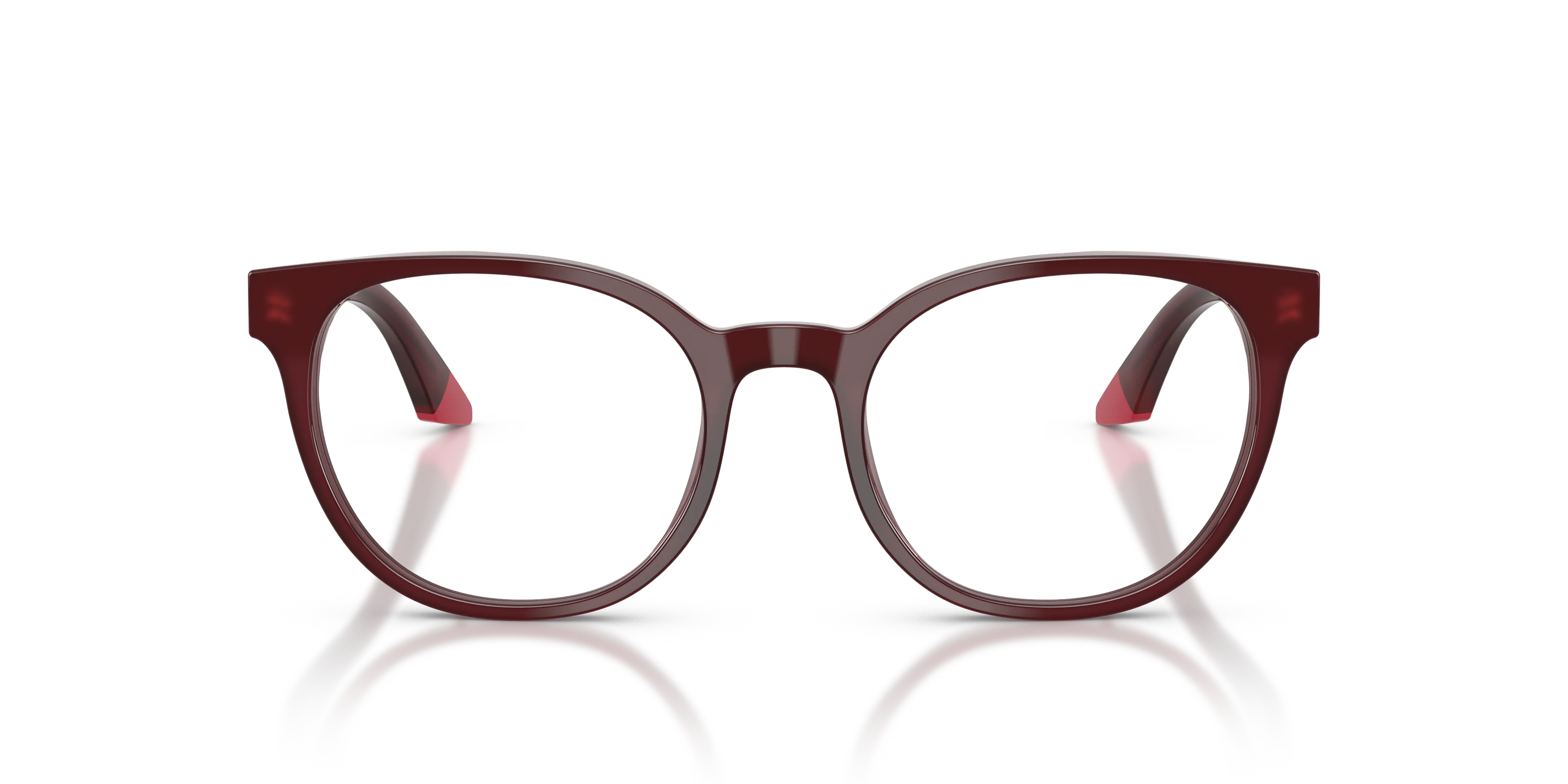 Emporio Armani EA3274 6320 Montature da vista Acetato Rosso Rotonda Normale - immagine 3