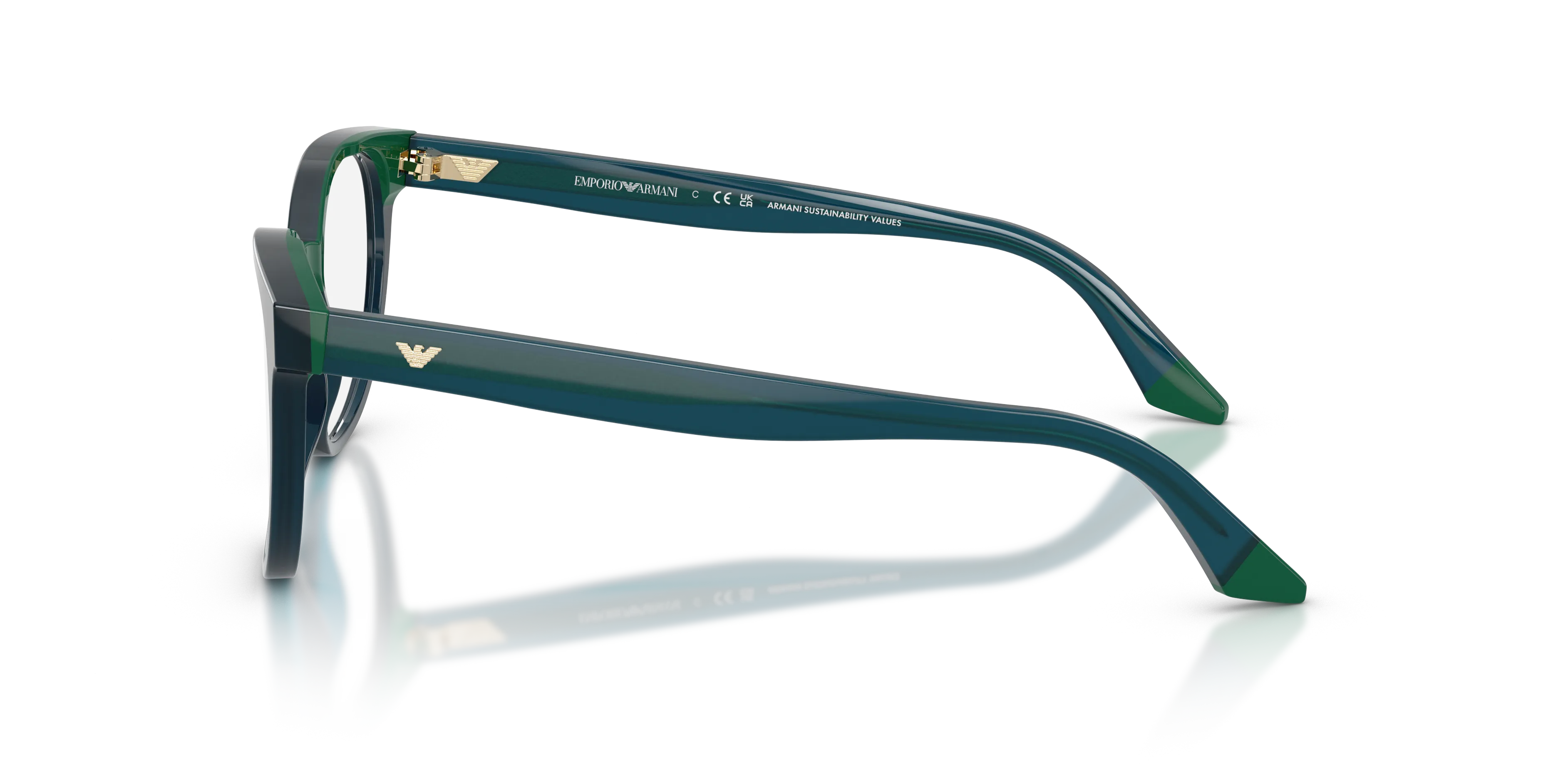 Emporio Armani EA3274 6319 Montature da vista Acetato Blu Rotonda Normale - immagine 4